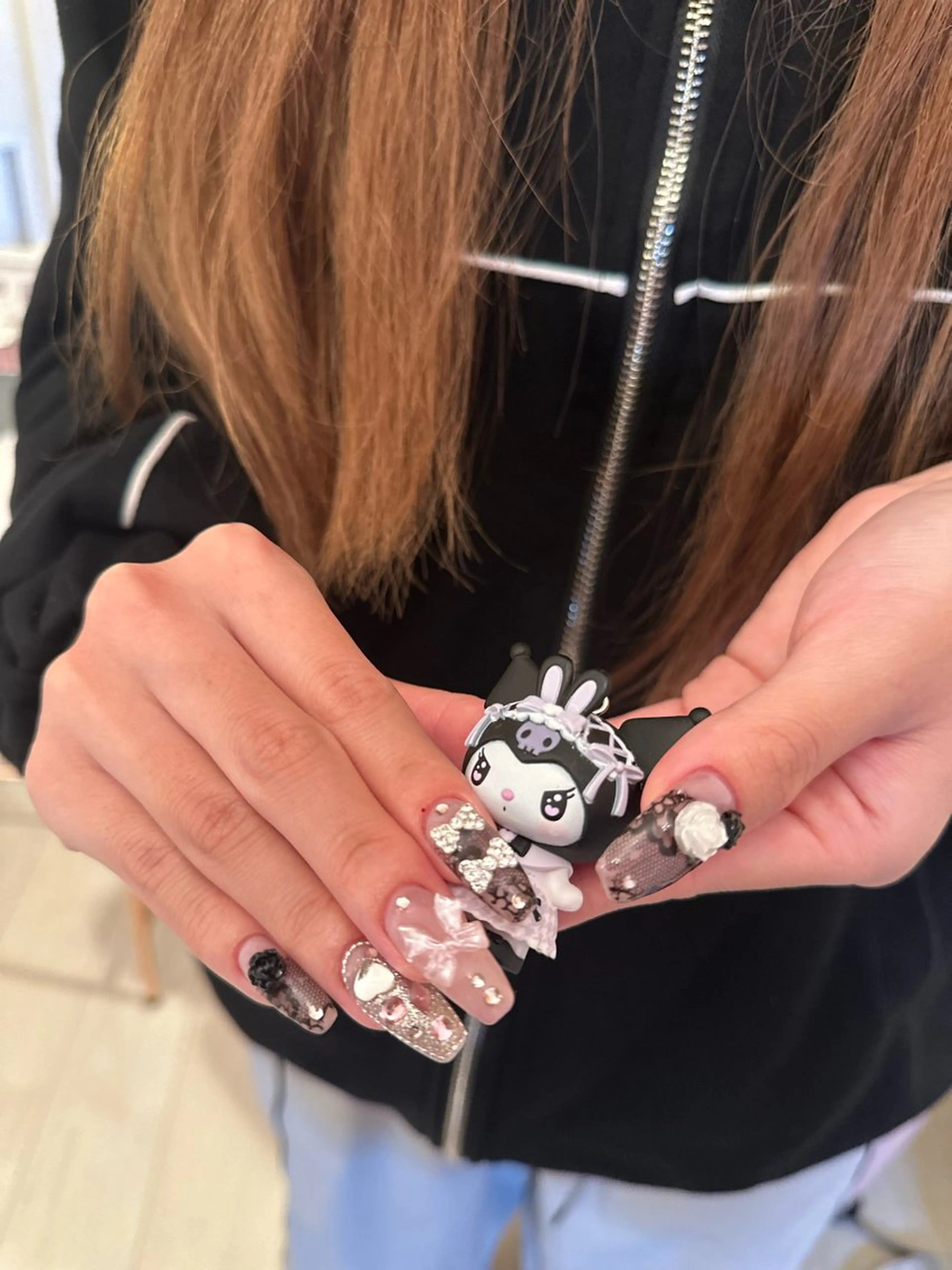 ネイル レース ピンク nail salon coco.のネイルデザイン