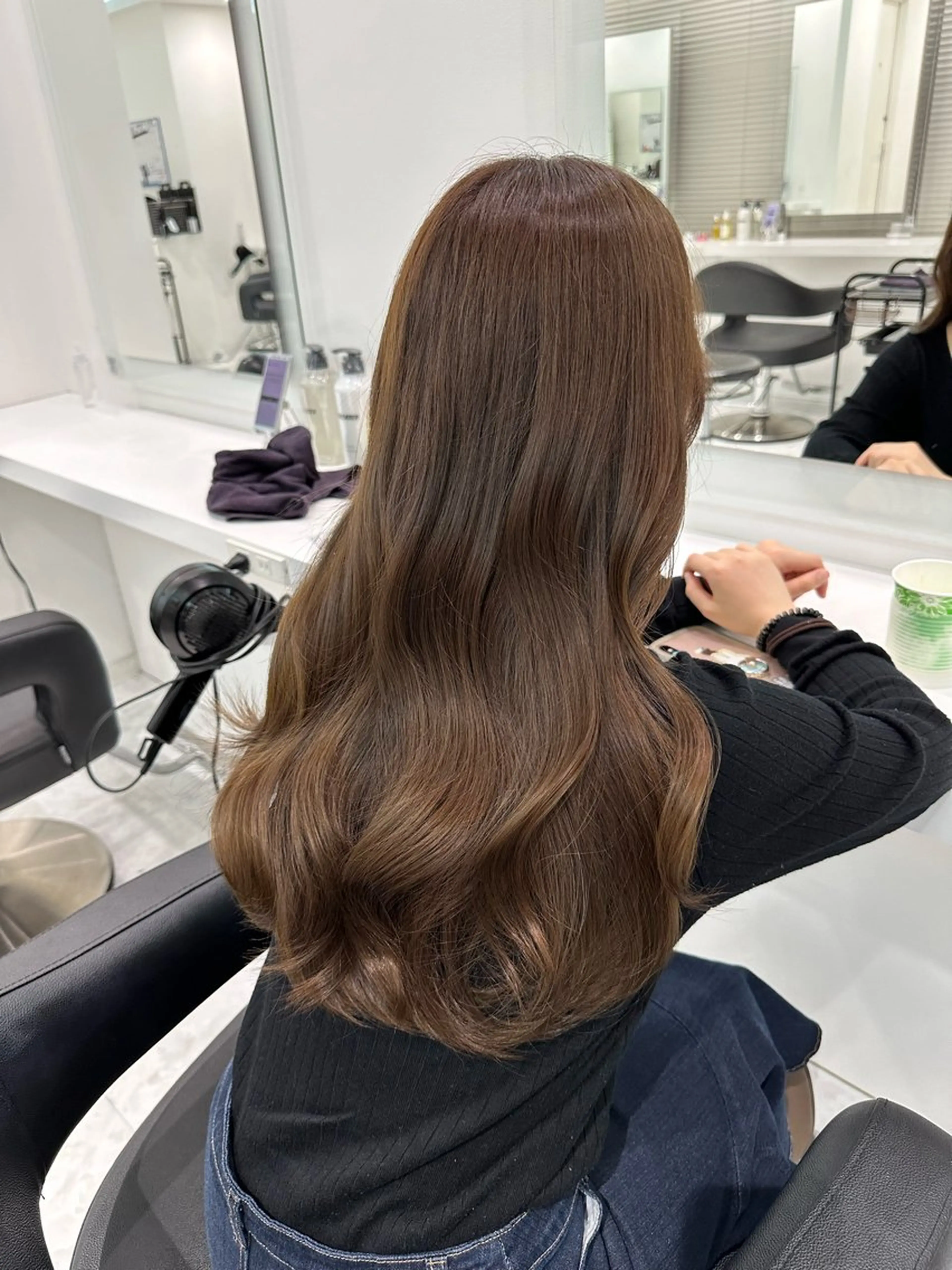 ミディアム カラー カット ヘアカラー トリートメント ヘッドスパ ヘアセット ♡上品韓国髪♡ブラ ウン/SAYATOのヘアスタイル