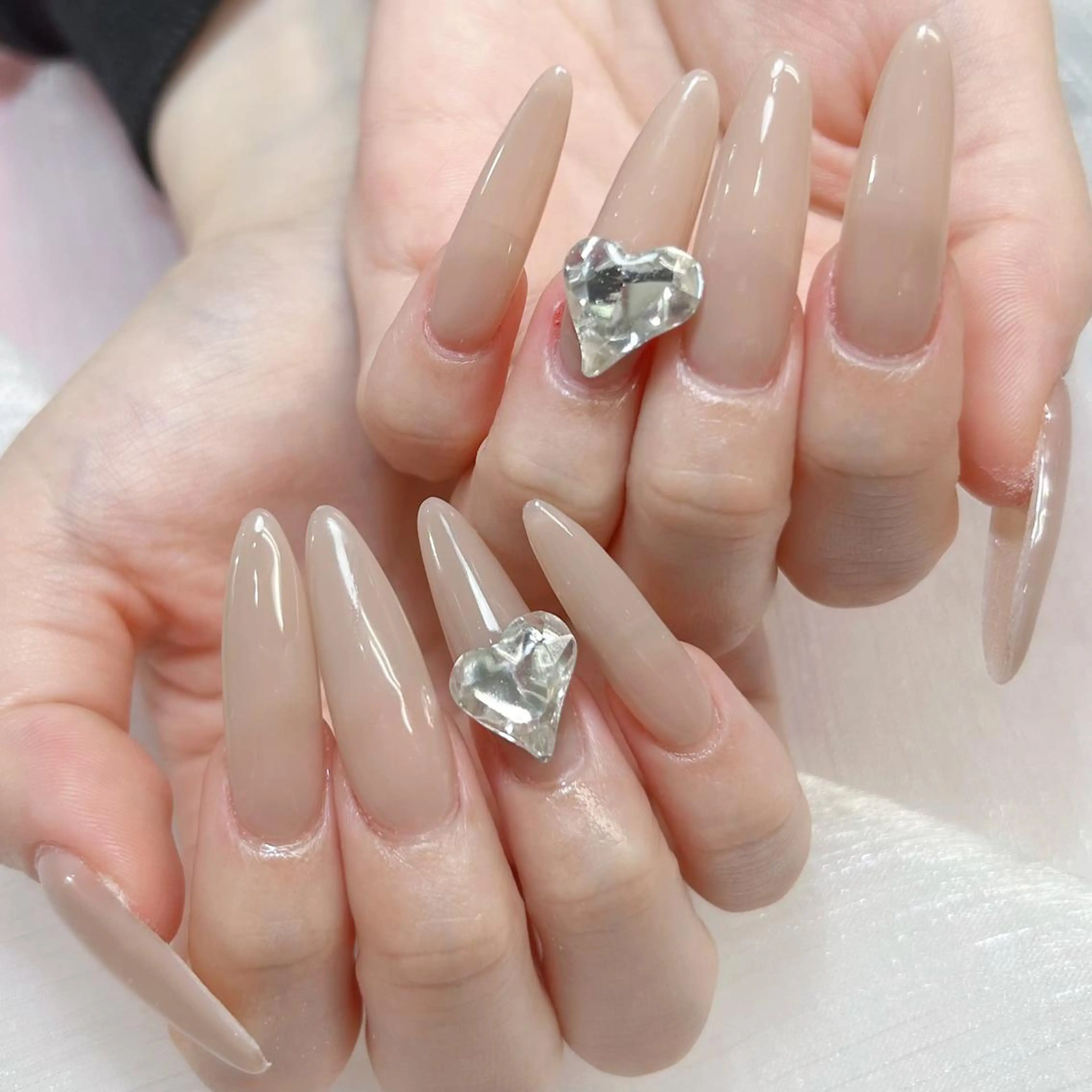ネイル アートネイル オーロラネイル ガーリー キラキラネイル 韓国ネイル ハンドネイル diamond ♥のネイルデザイン