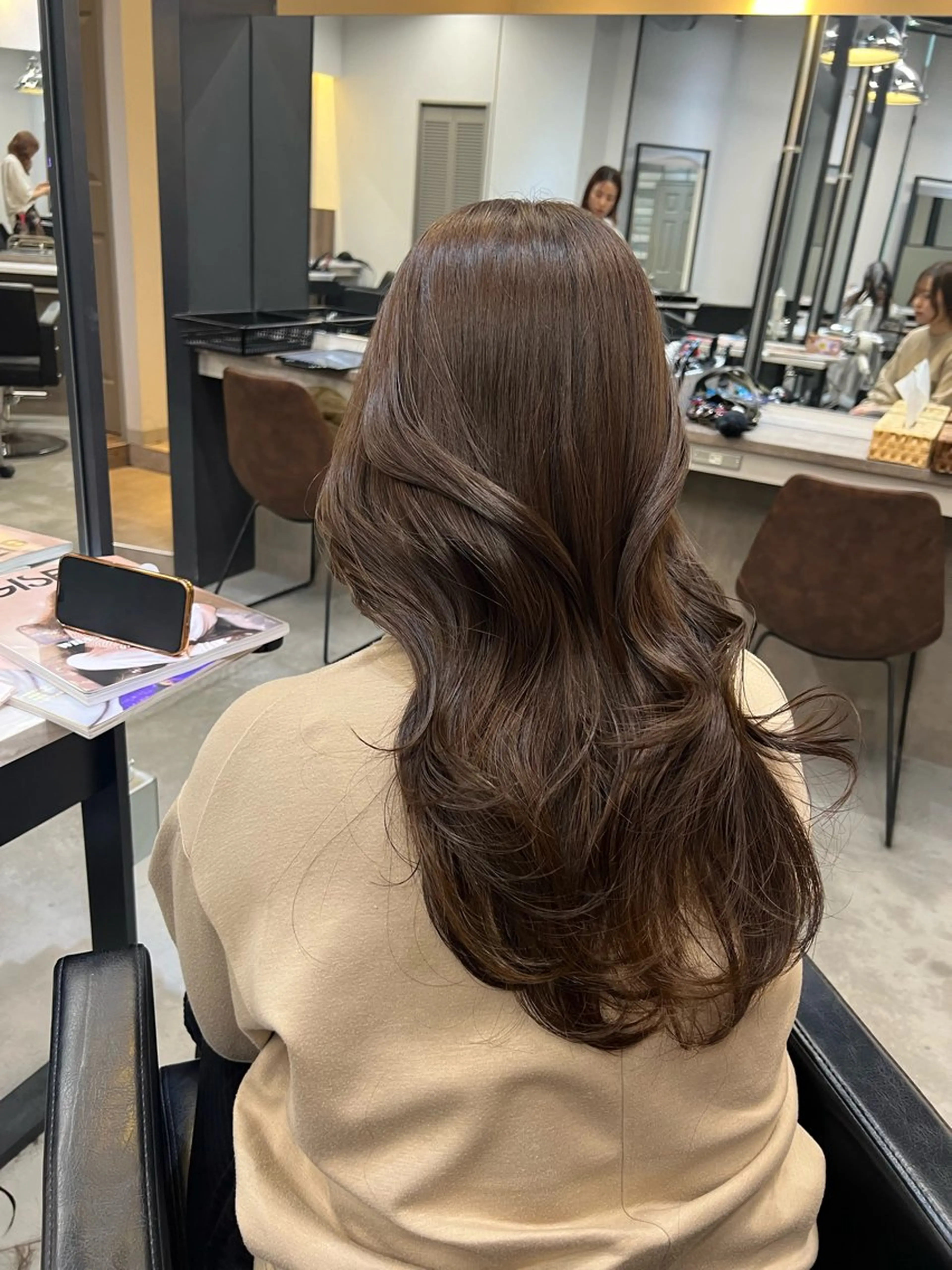 ロング カラー 韓国ヘア🇰🇷 中島志菜のヘアスタイル