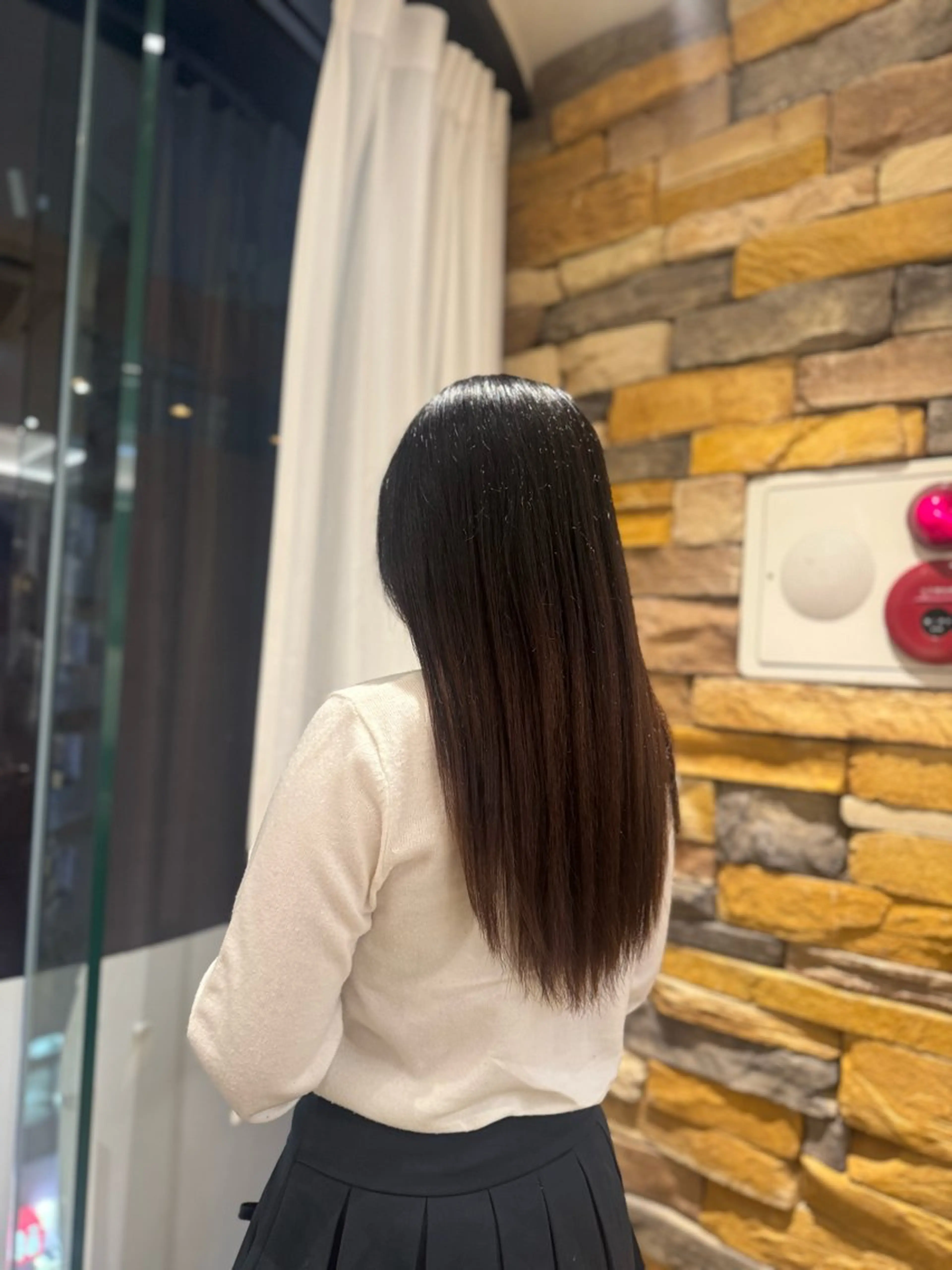 ロング 縮毛矯正 トリートメント 新宿三丁目💜 空陽💙のヘアスタイル