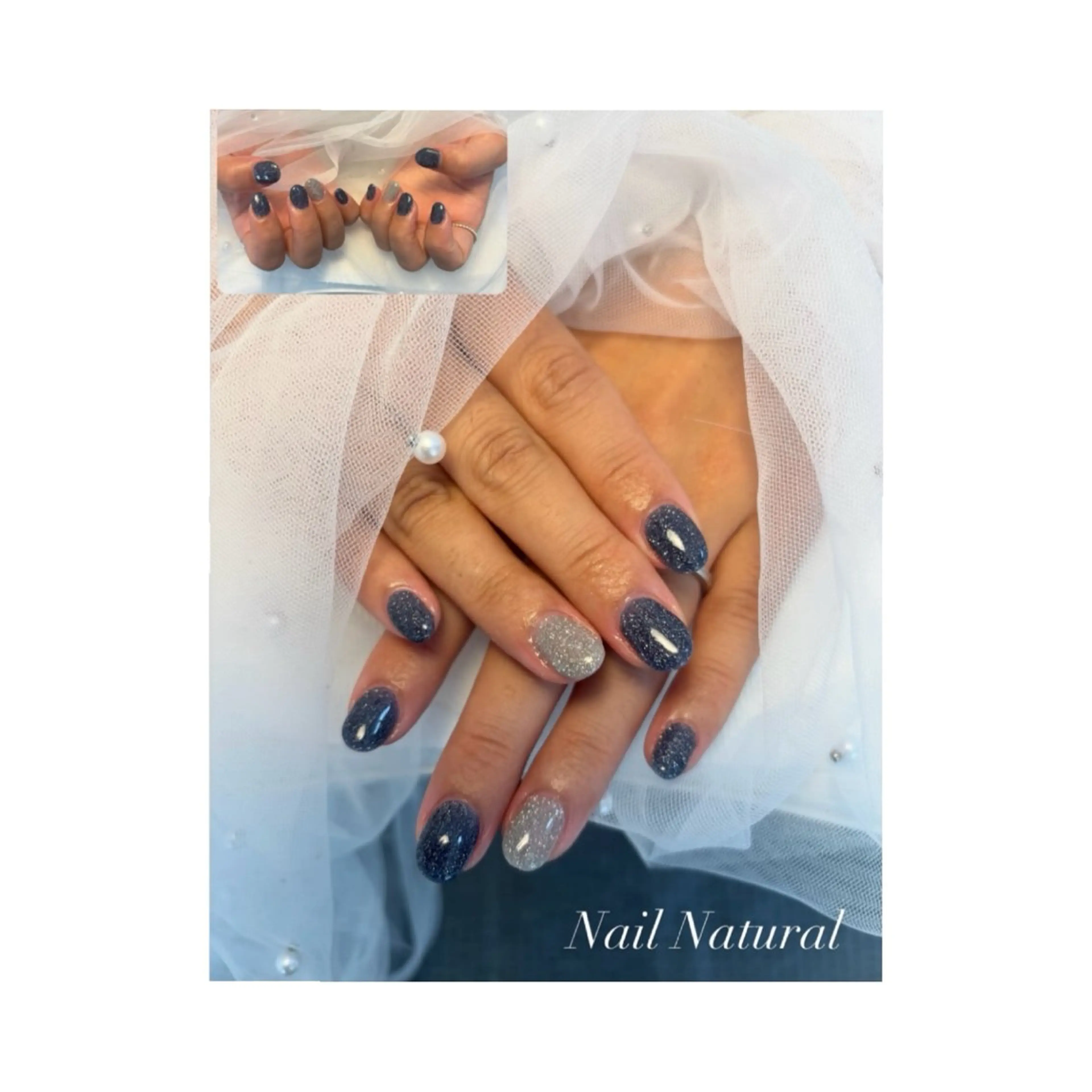 ネイル フラッシュネイル フットネイル フレンチネイル ジェルネイル ガラスフレンチ ハンドネイル Nail salon Natulalのネイルデザイン
