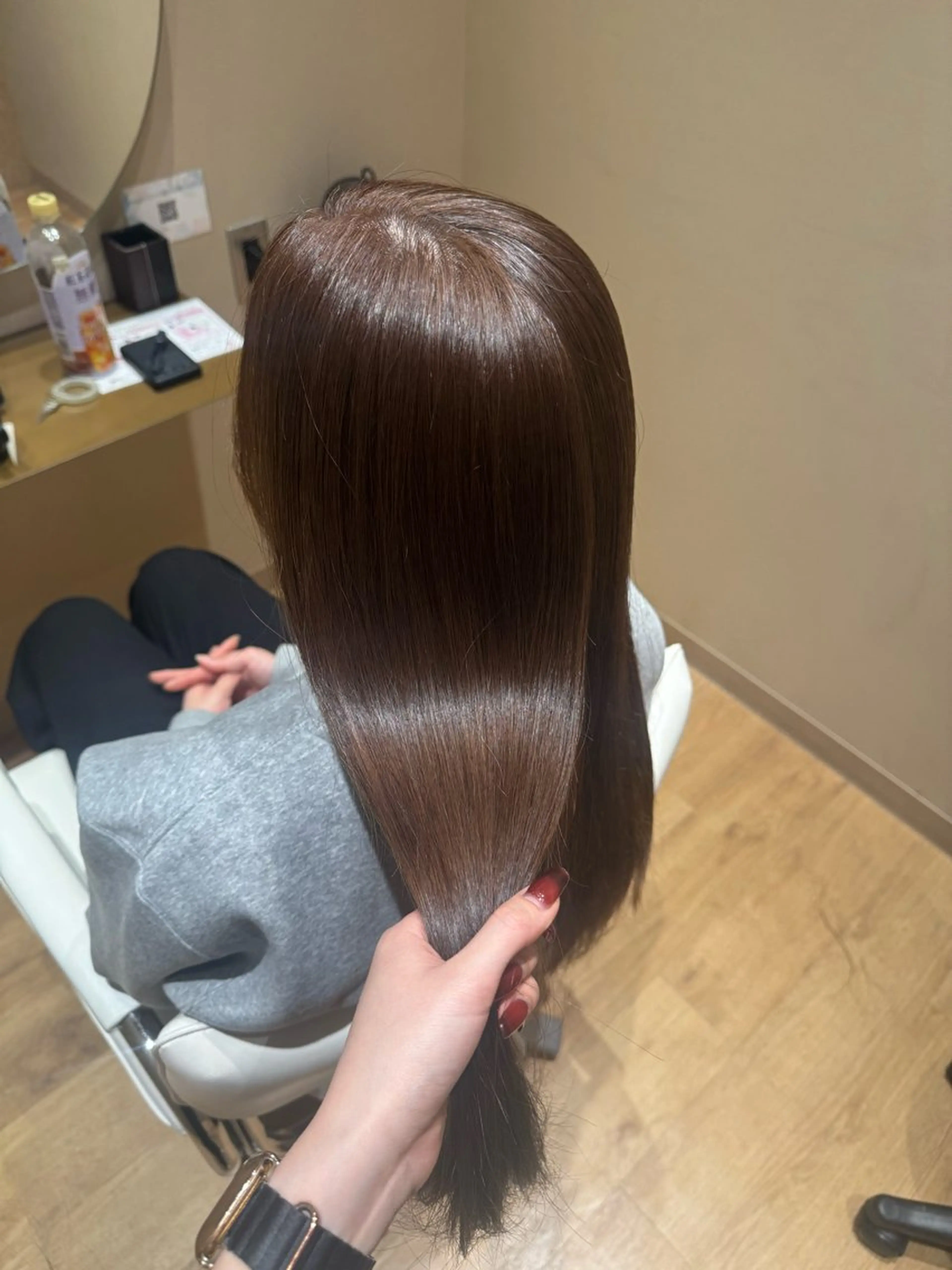 ロング カット ヘアカラー トリートメント 黒島優香🦋 /縮毛矯正/髪質改善のヘアスタイル