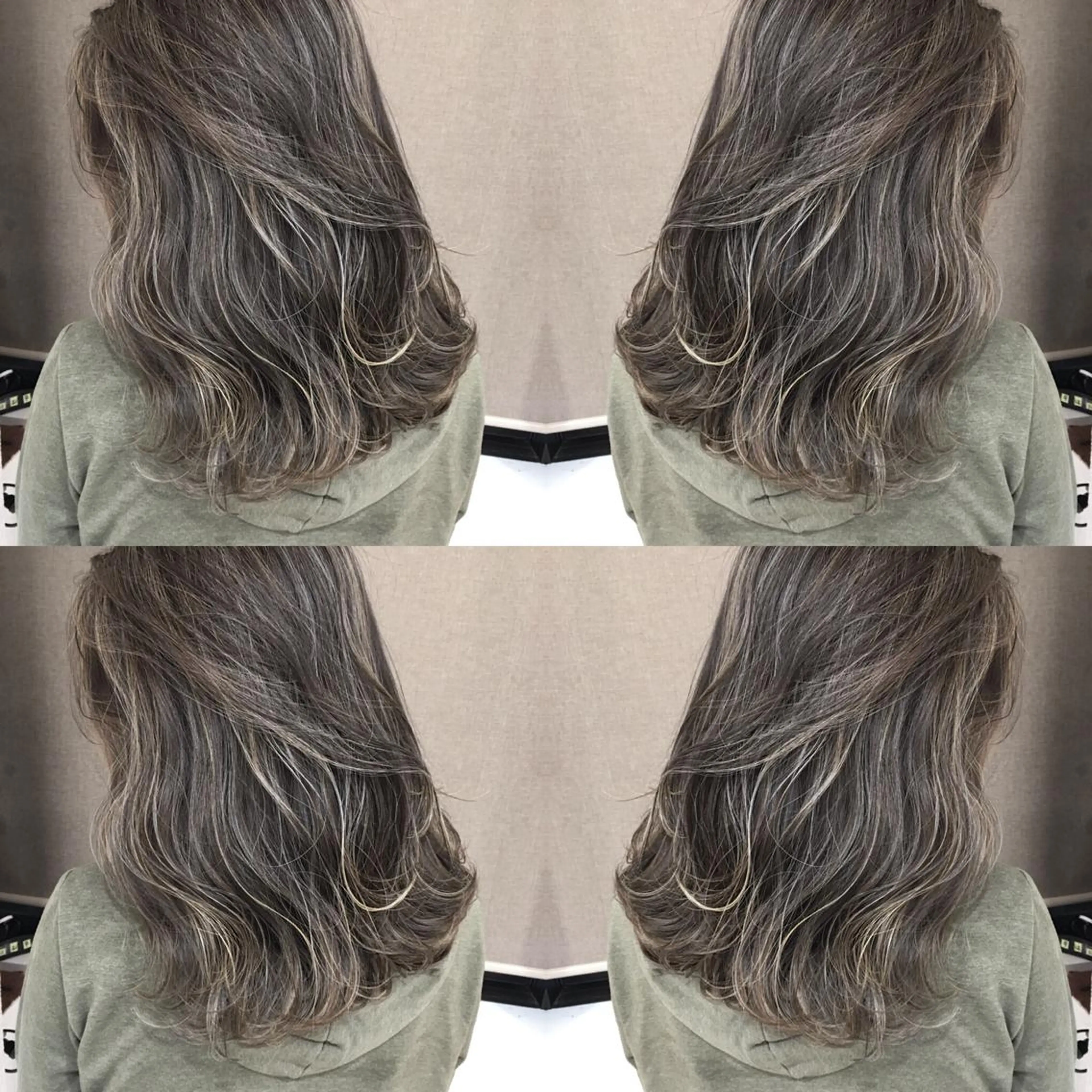 ミディアム カラー ハイライトカラー 3Dハイライト ハイライト ヘアカラー トリートメント 井上 一平のヘアスタイル