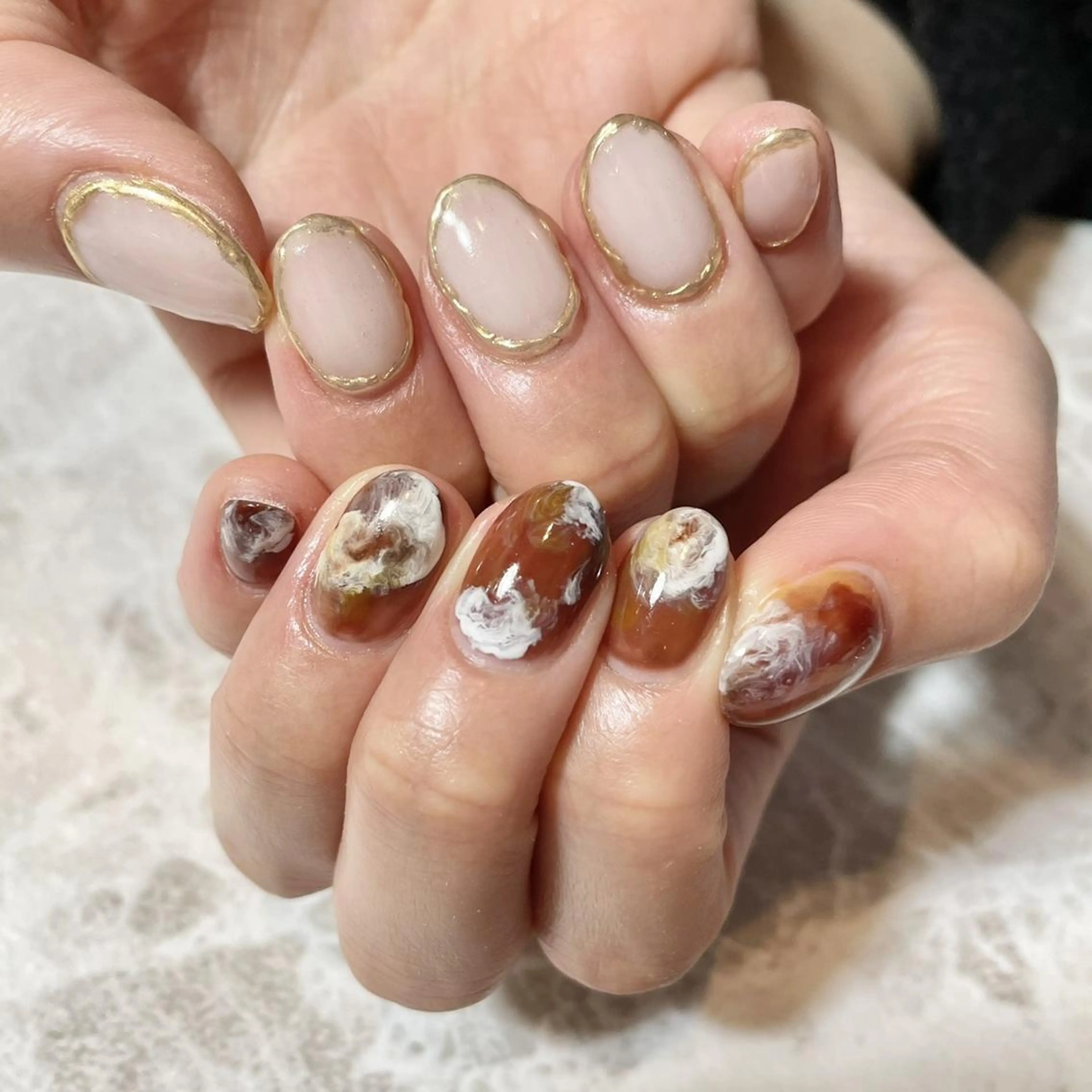 ネイル ニュアンスネイル Menail心斎橋筋 ギャル×韓国🇰🇷のネイルデザイン