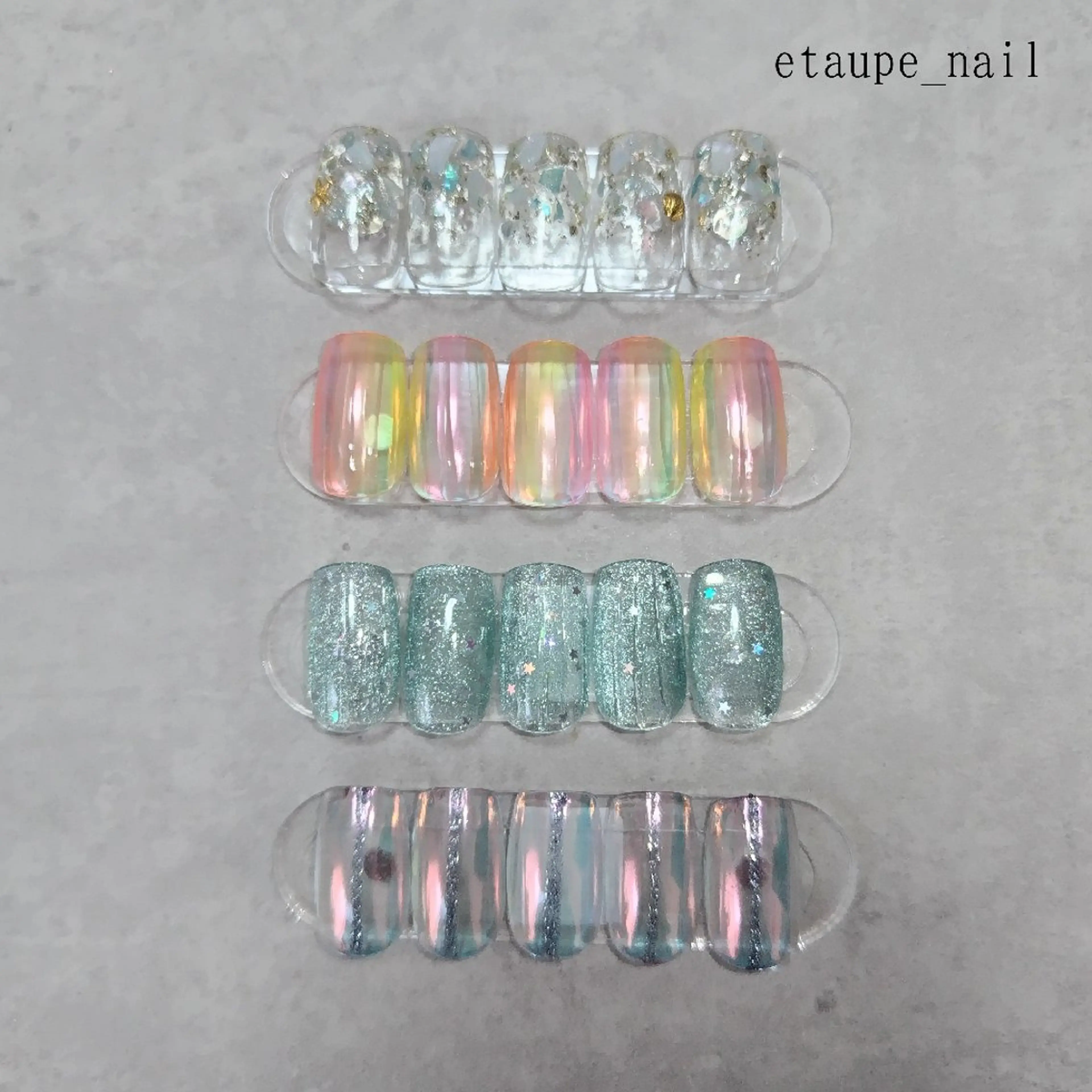 ネイル ジェルネイル グリーン マグネットネイル ニュアンスネイル ハンドネイル etaupe nail所属・向原自宅サロン ★エトープネイルのネイルデザイン