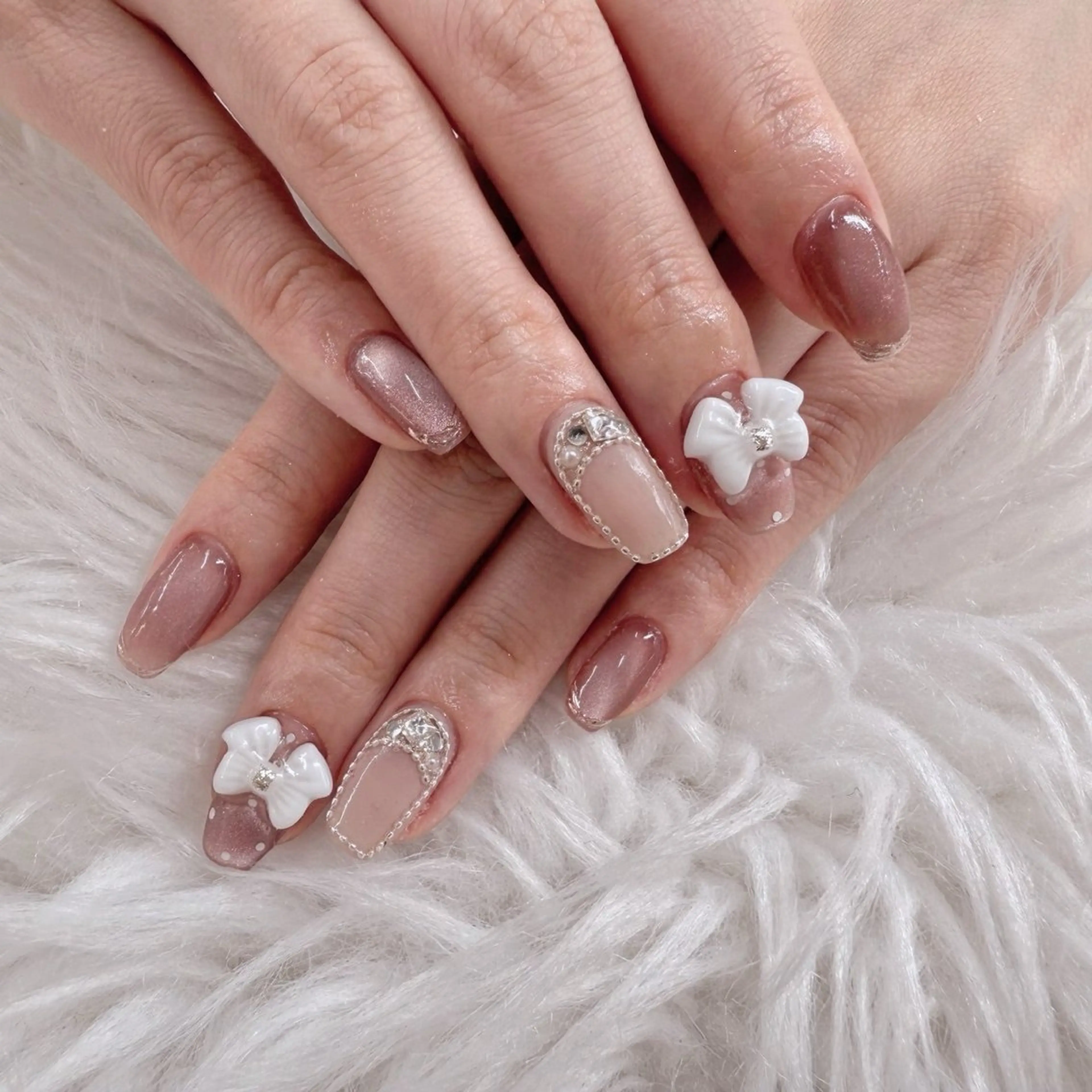 ネイル アートネイル フラッシュネイル フラワーネイル ジェルネイル ガーリー ハンドネイル Puti nailのネイルデザイン