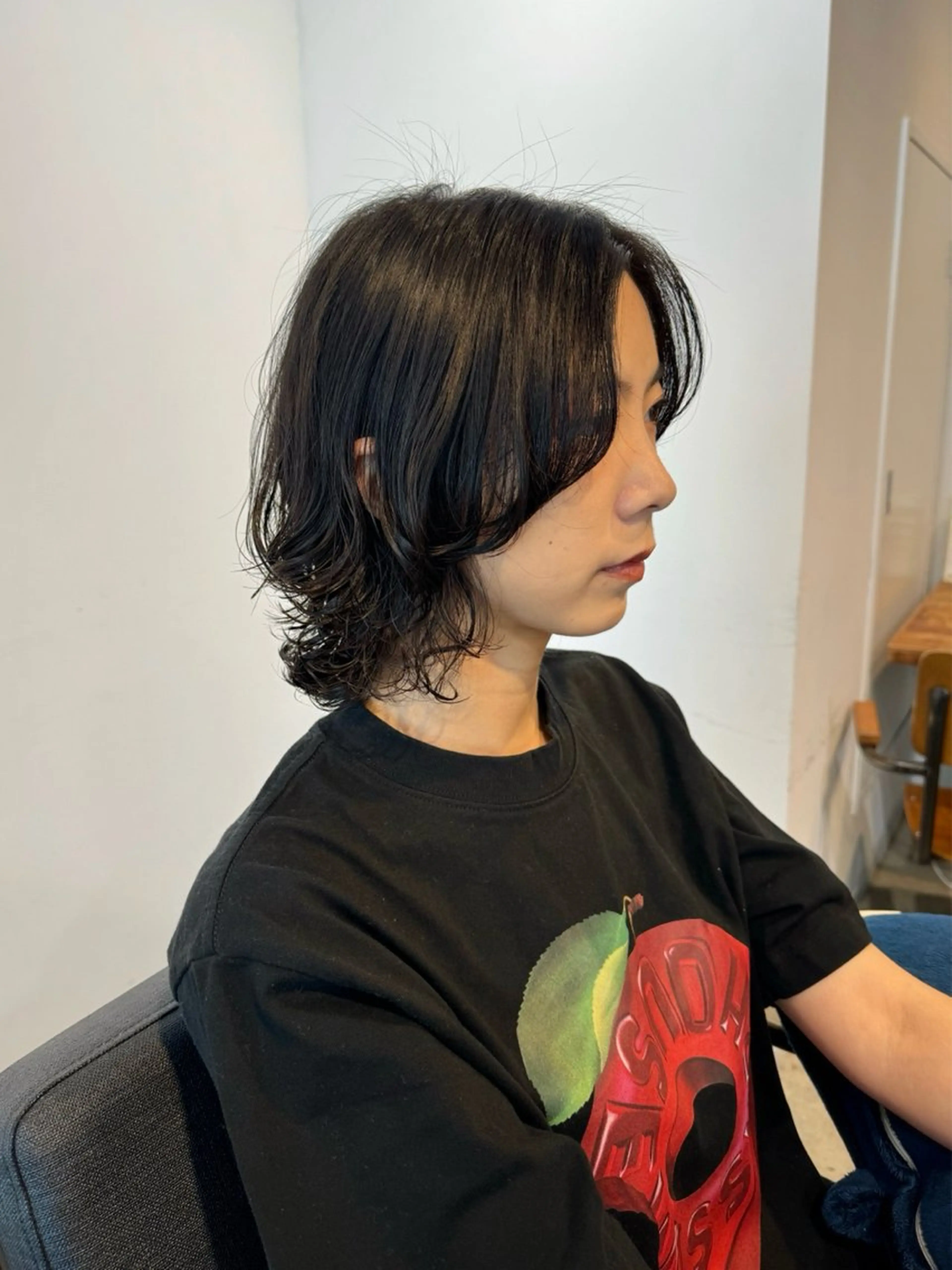 ショート パーマ ボブレイヤー ボブ レイヤーカット レイヤー/髪質改善 渡邉【日吉美容室】のヘアスタイル