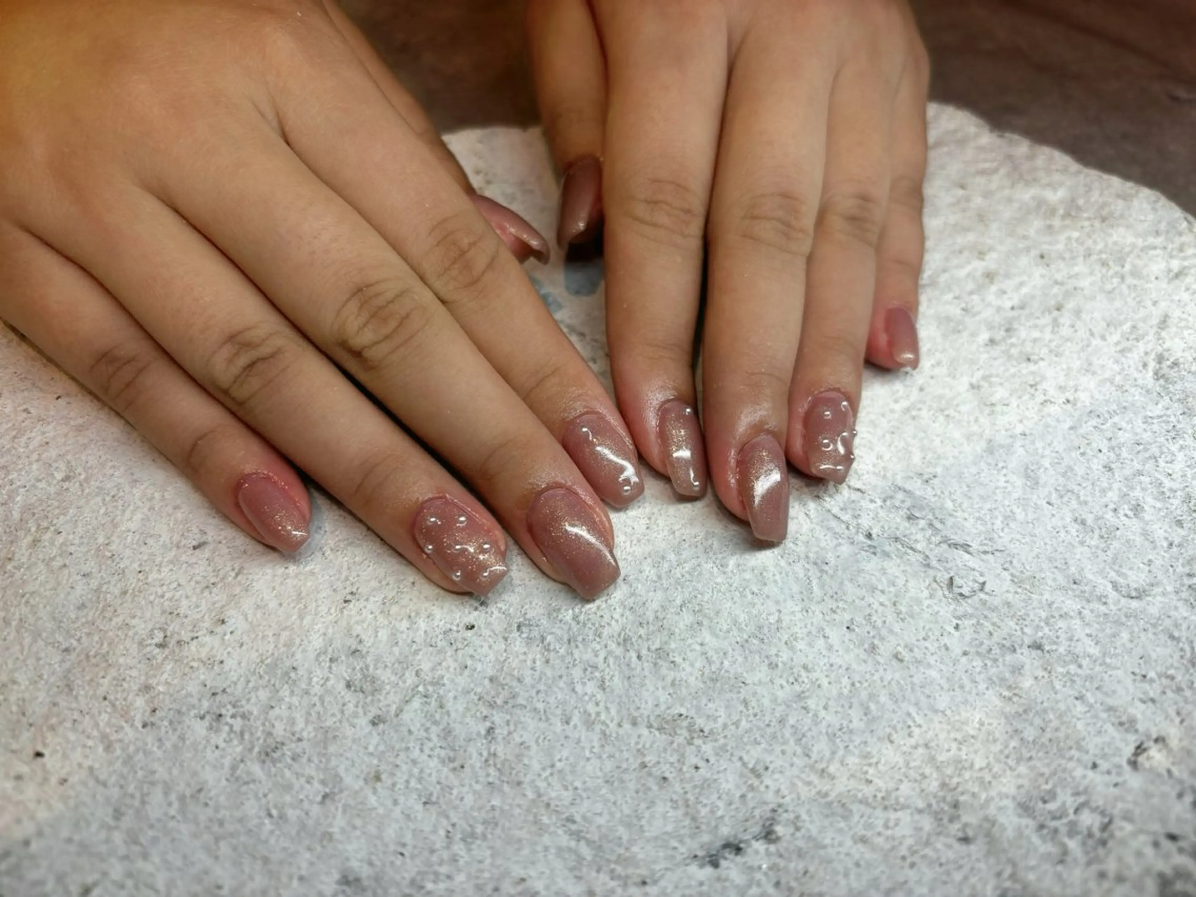 ネイル ラメ(グリッター) ピンク HONOKA W 【深江橋店】のネイルデザイン