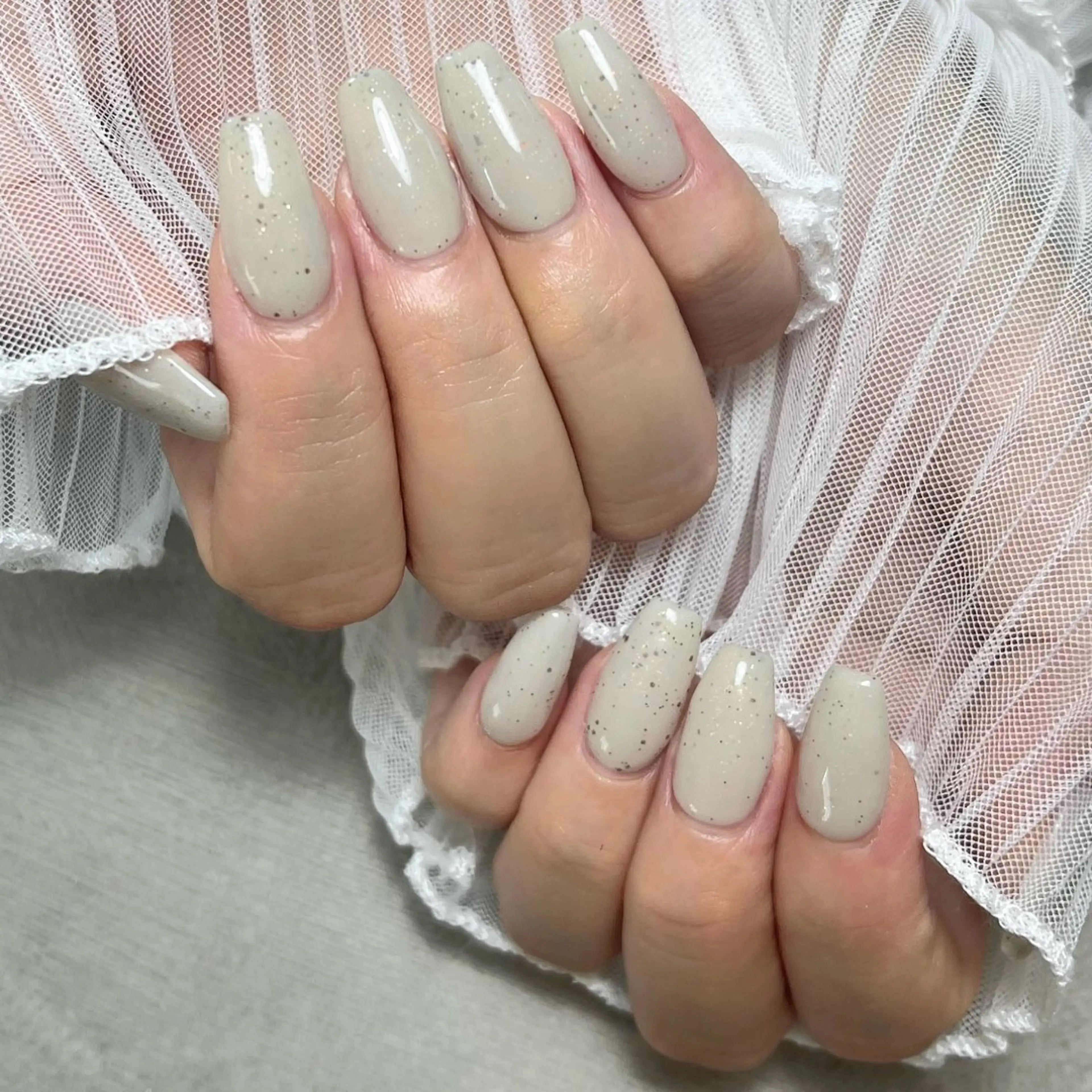 【ハンドネイル】　ワンカラー/ラメグラデーション（オフなし）の写真