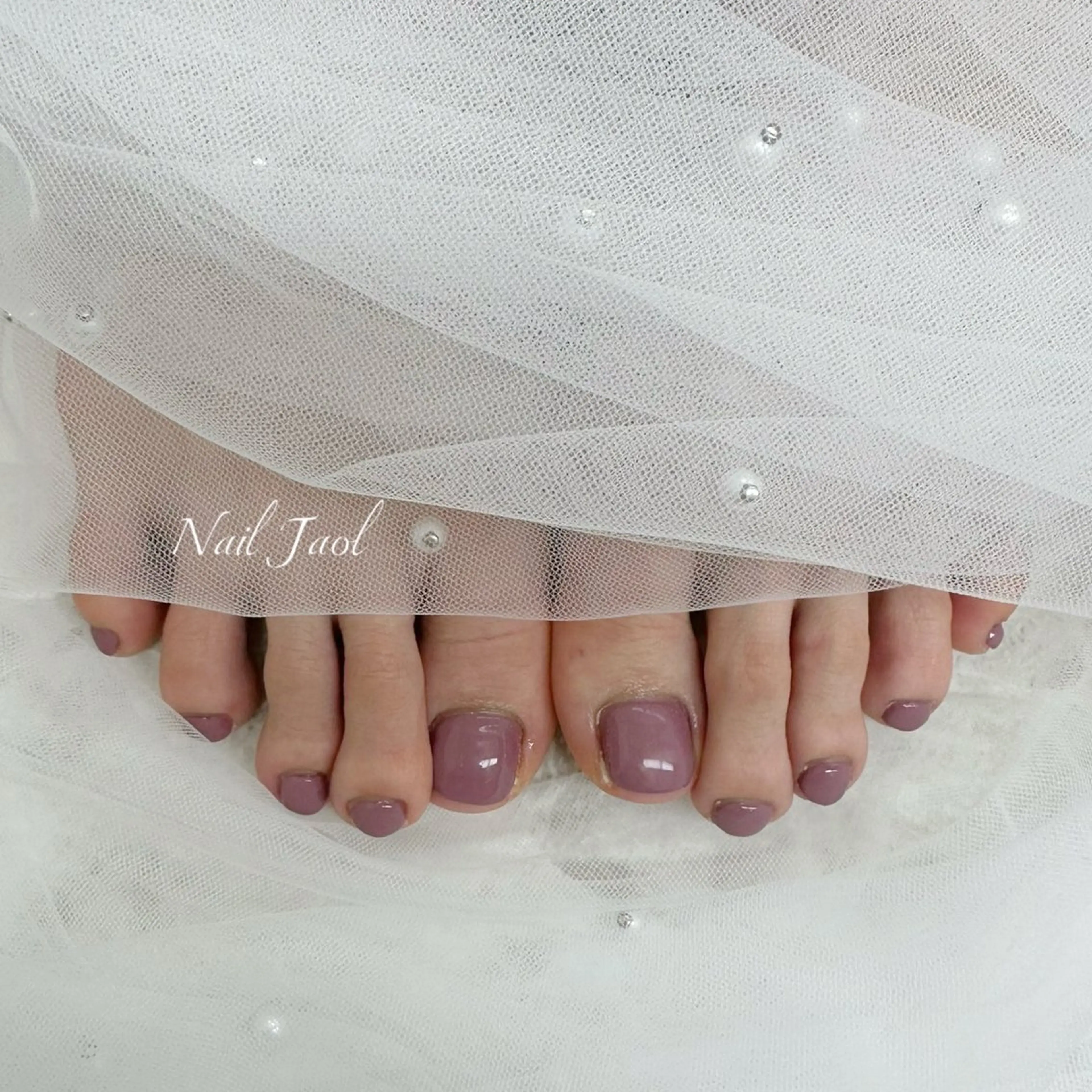 ショート 韓国風ヘア フットネイル nail jaol池袋店所属・ネイルJaol 池袋のネイルデザイン