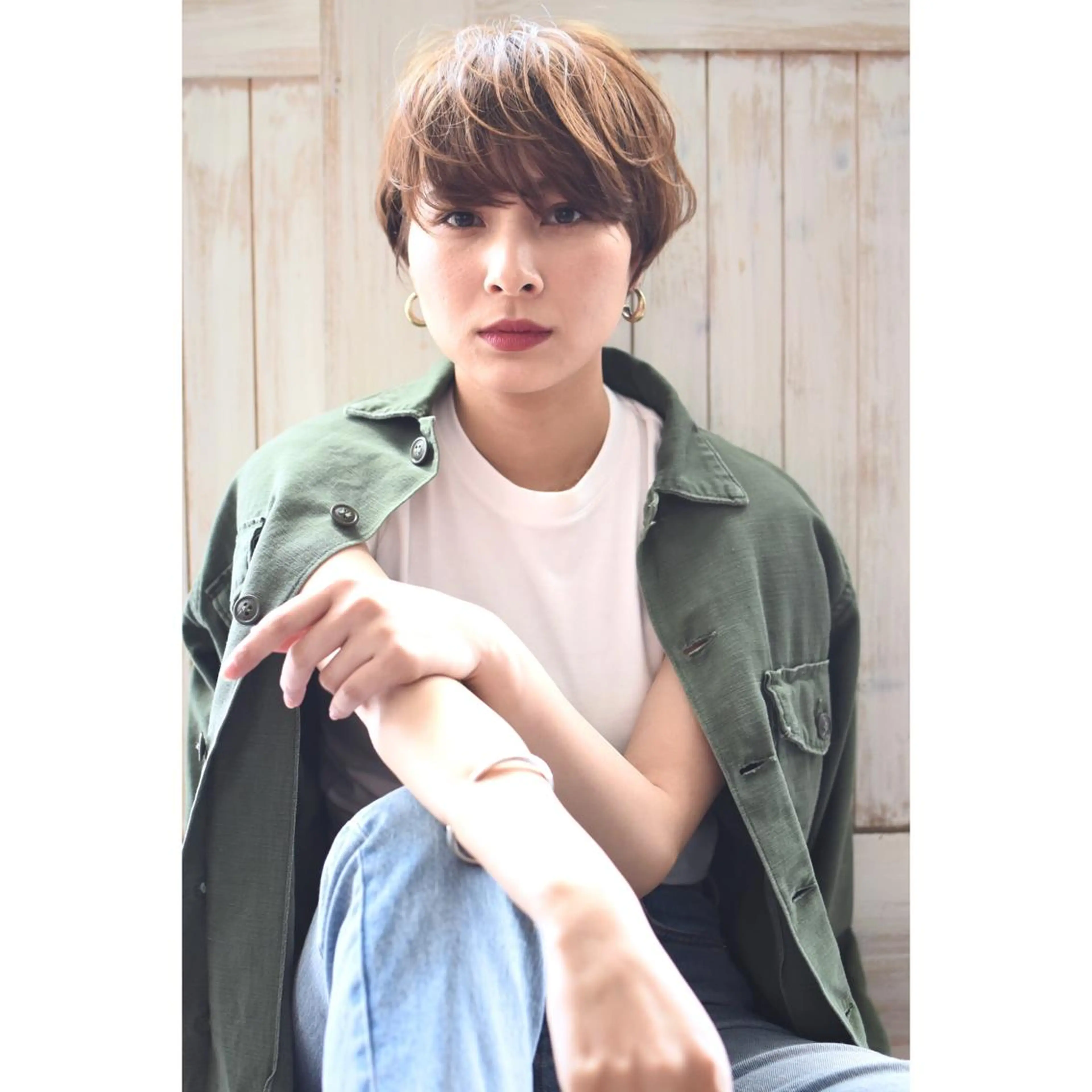 ショート カラー パーマ メンズ カット ヘアカラー トリートメント 南堀江🌿パーマ Tetsu【テツ】のヘアスタイル