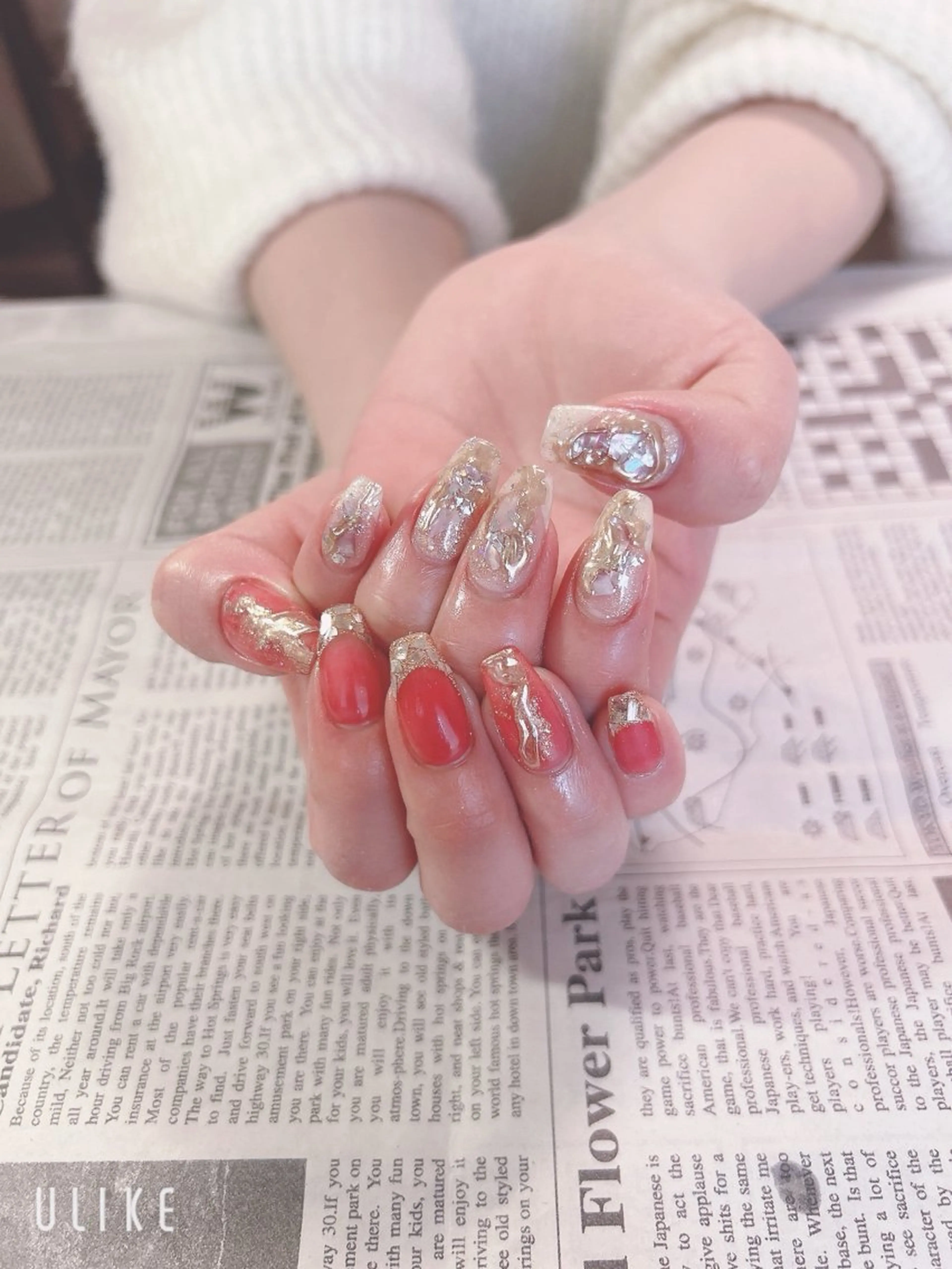 ネイル ミラーネイル ハンドネイル ハンドケア 森山 舞のネイルデザイン