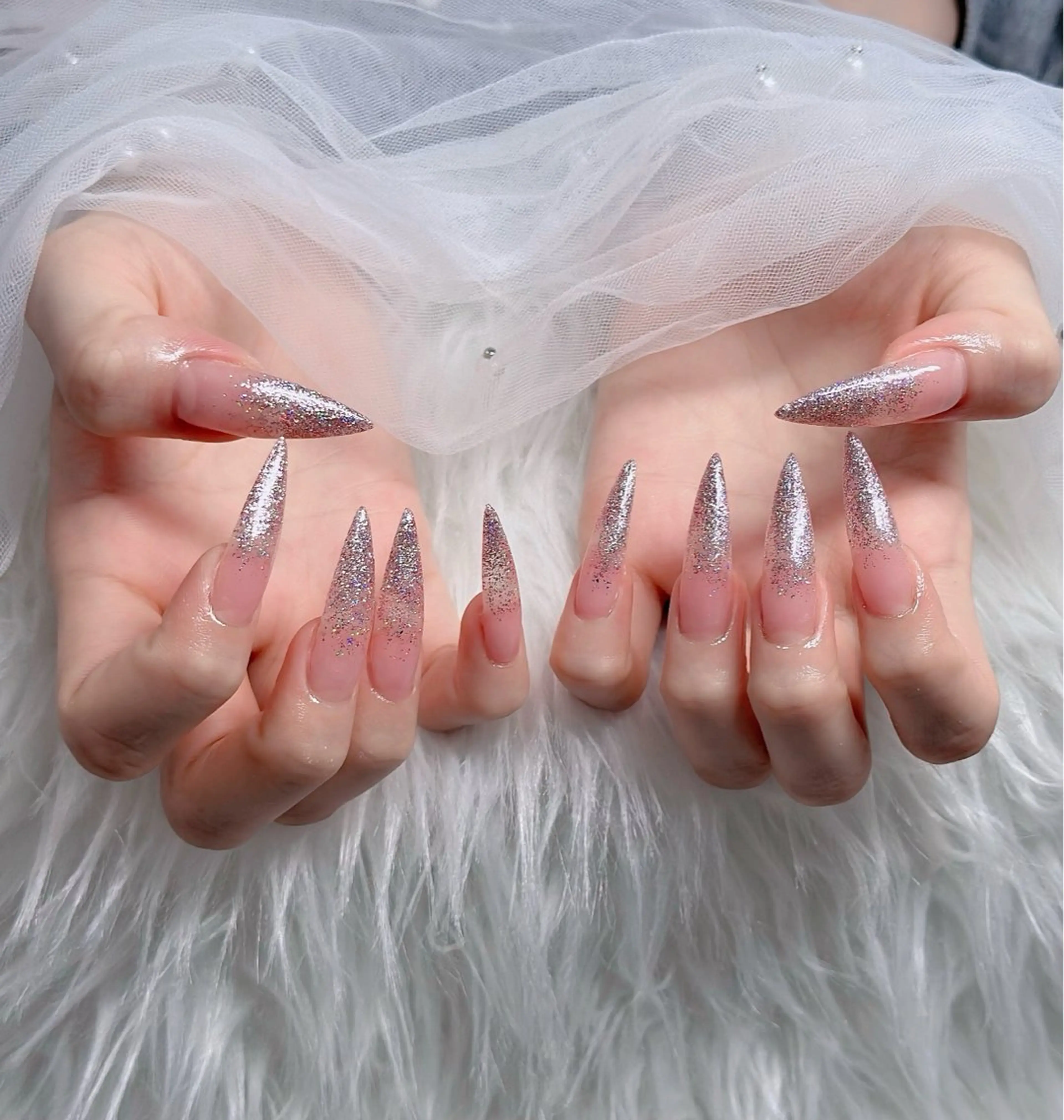 ネイル ハート キラキラネイル リボン ハンドネイル キノコ H.babynailのネイルデザイン