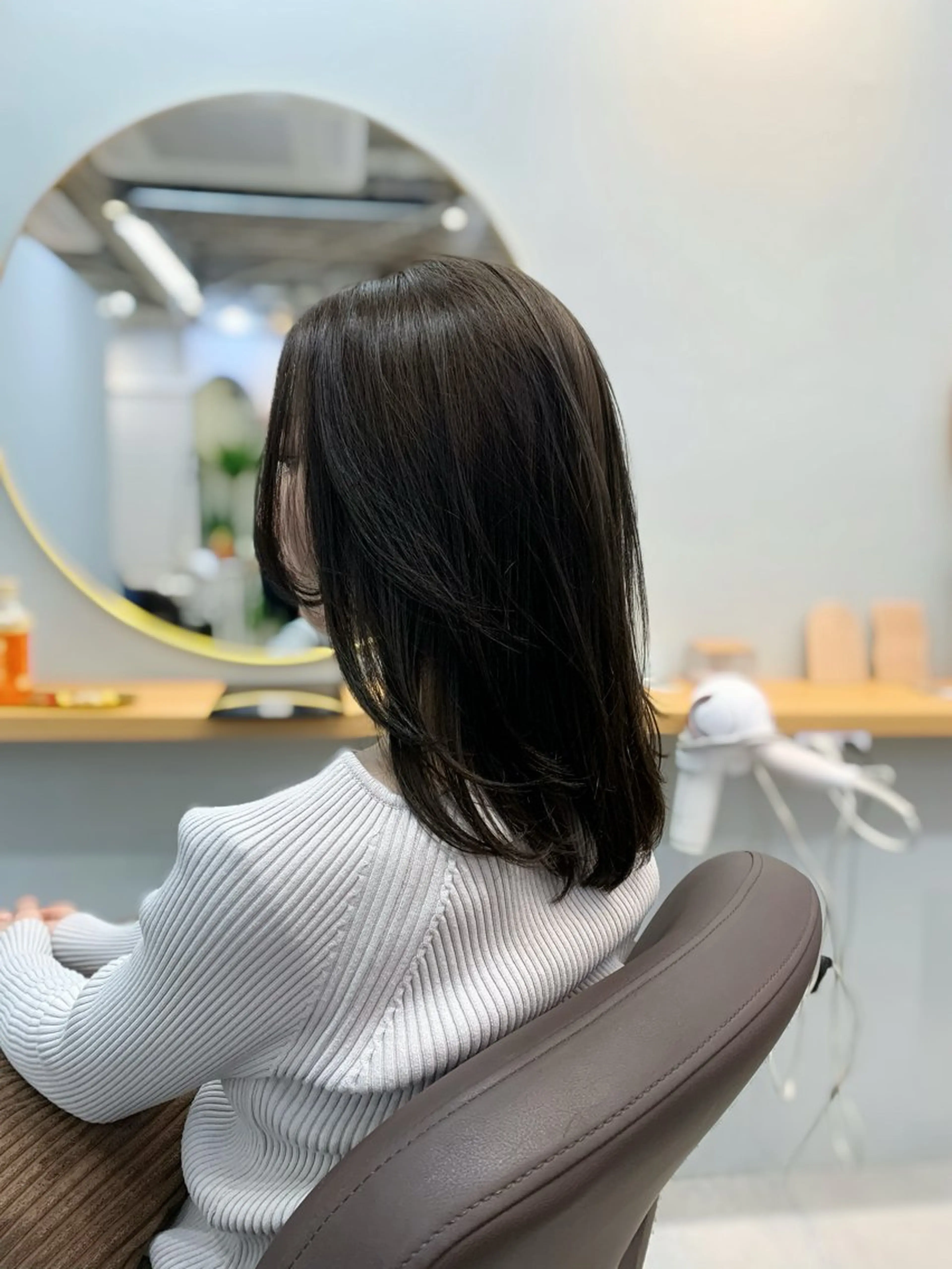 ミディアム カラー カット ヘアカラー トリートメント 前田 健太のヘアスタイル