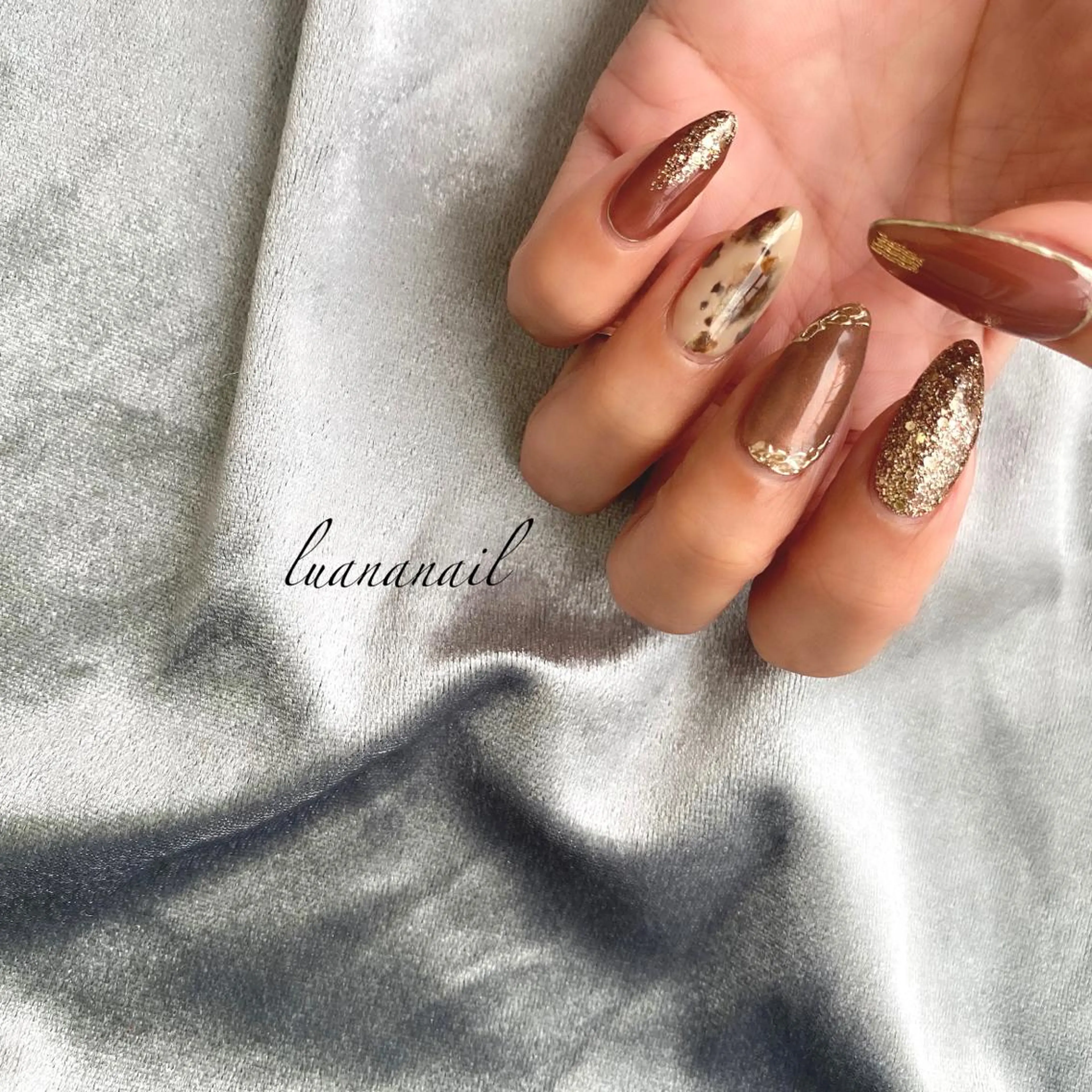 ネイル アニマル柄 ハンドネイル luana nailのネイルデザイン