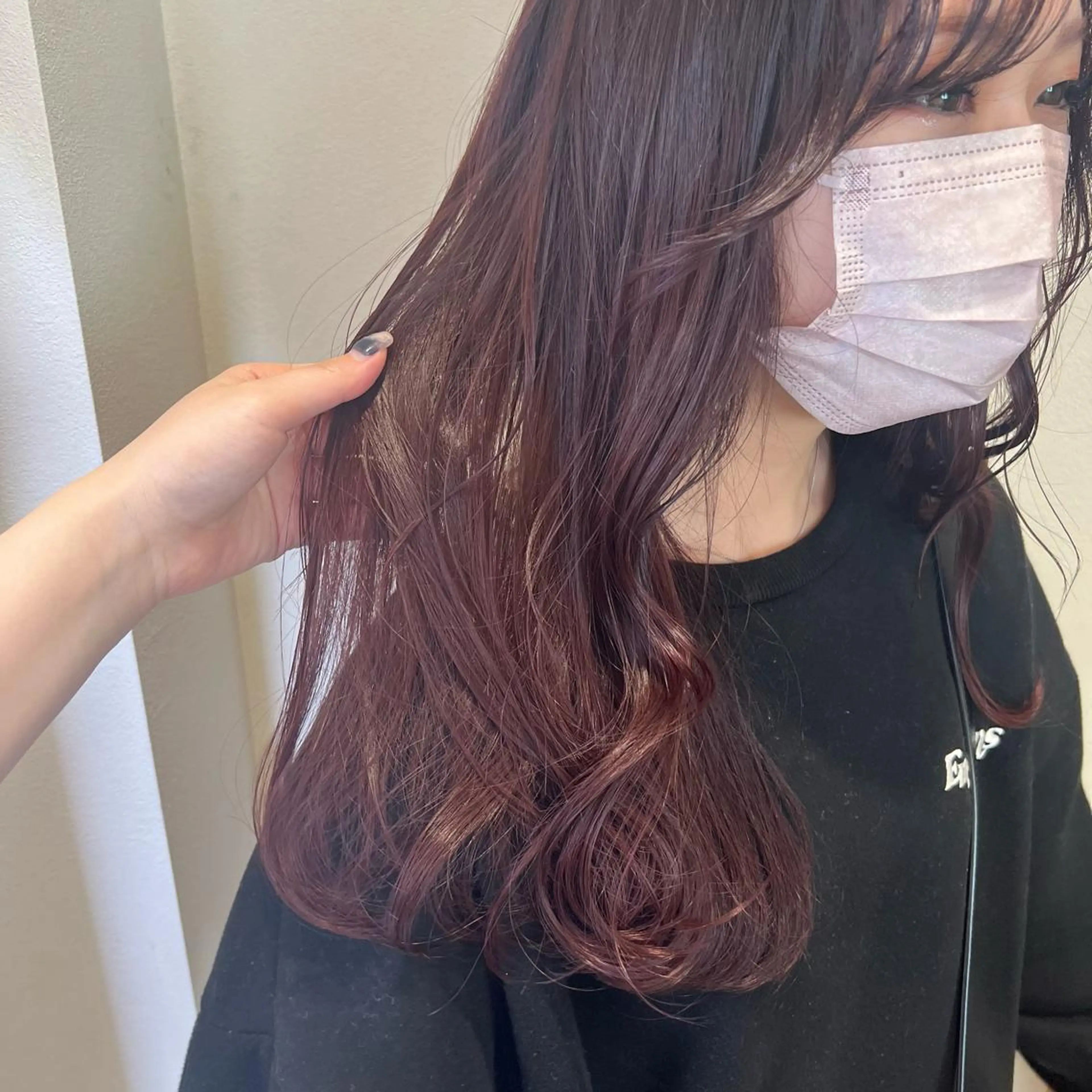 ロング カラー ブリーチ ブリーチなしカラー ピンクカラー パープルカラー SALOWIN川崎WEST店所属・🌷川崎/アレンジ/ 暖色ボブ/コトネ🌷のヘアスタイル