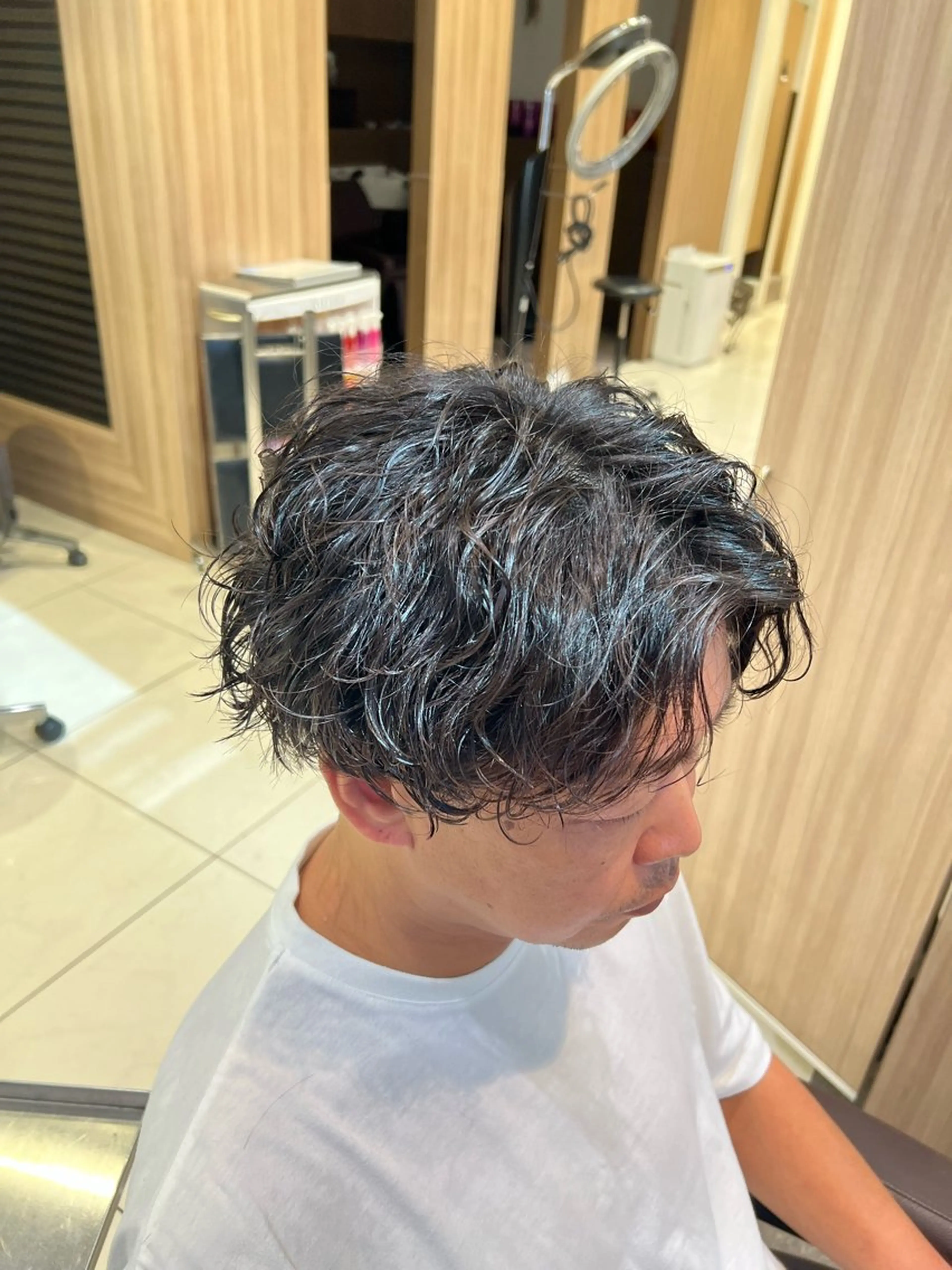 ショート パーマ メンズ メンズパーマ カット パーマ 曲がる縮毛矯正・パー マ💈副店長田中💈のヘアスタイル