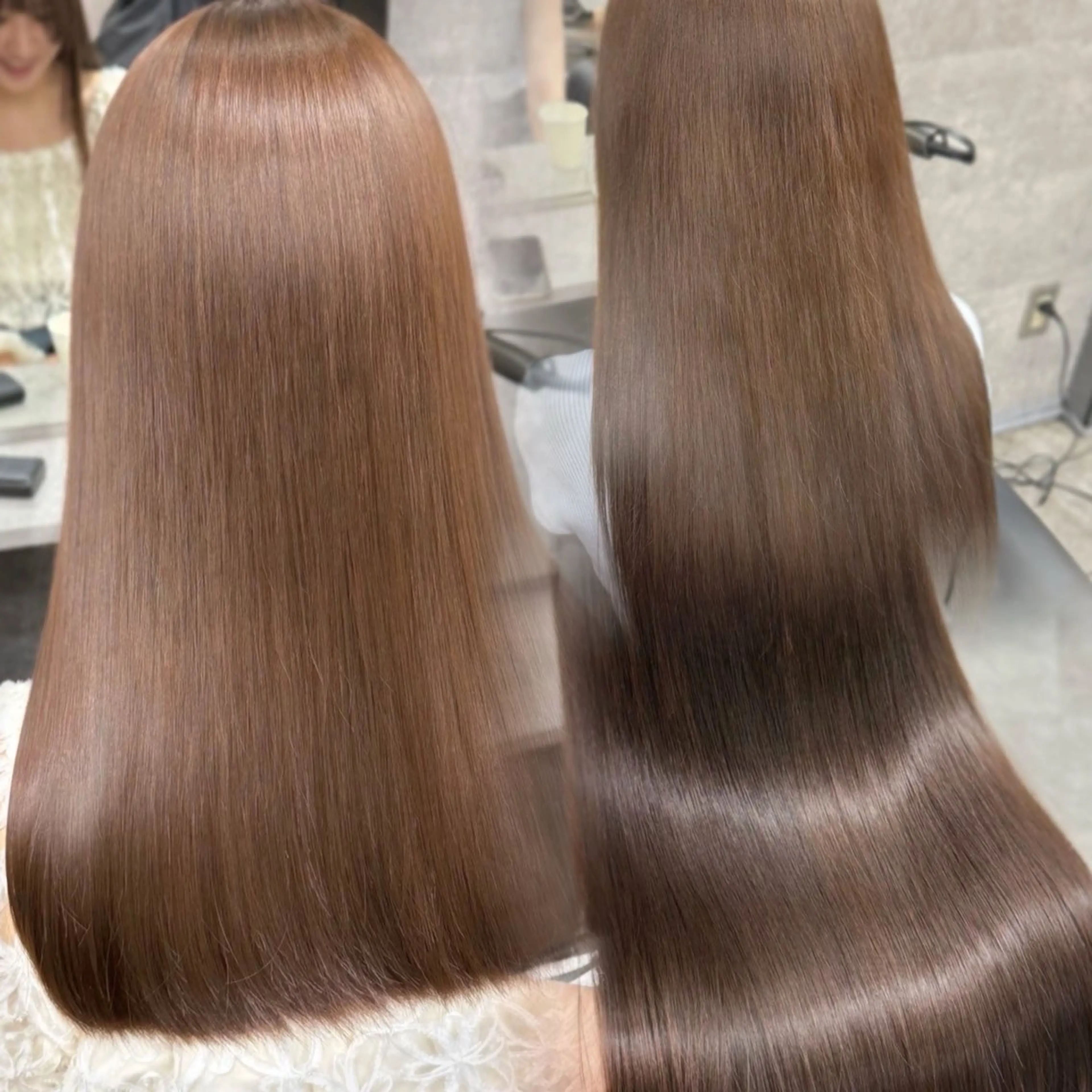 ロング くびれヘア 顔周りカット 髪質改善 韓国風ヘア レイヤーカット ヘアカラー トリートメント 韓国風/透明感カラー 髪質改善/ayacaのヘアスタイル