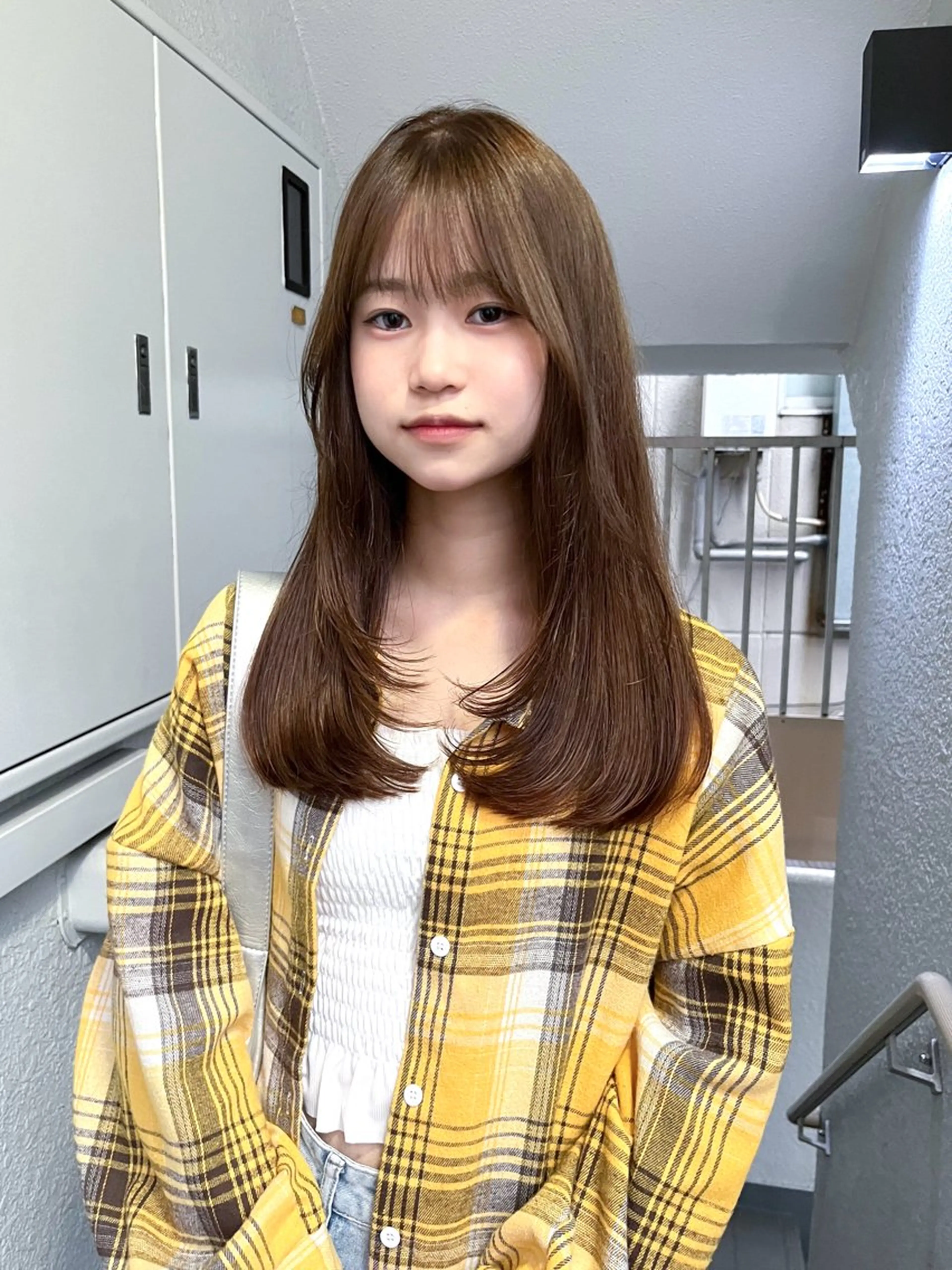 ロング カラー カット 似合わせ小顔レイヤー 🎀nonokaのヘアスタイル