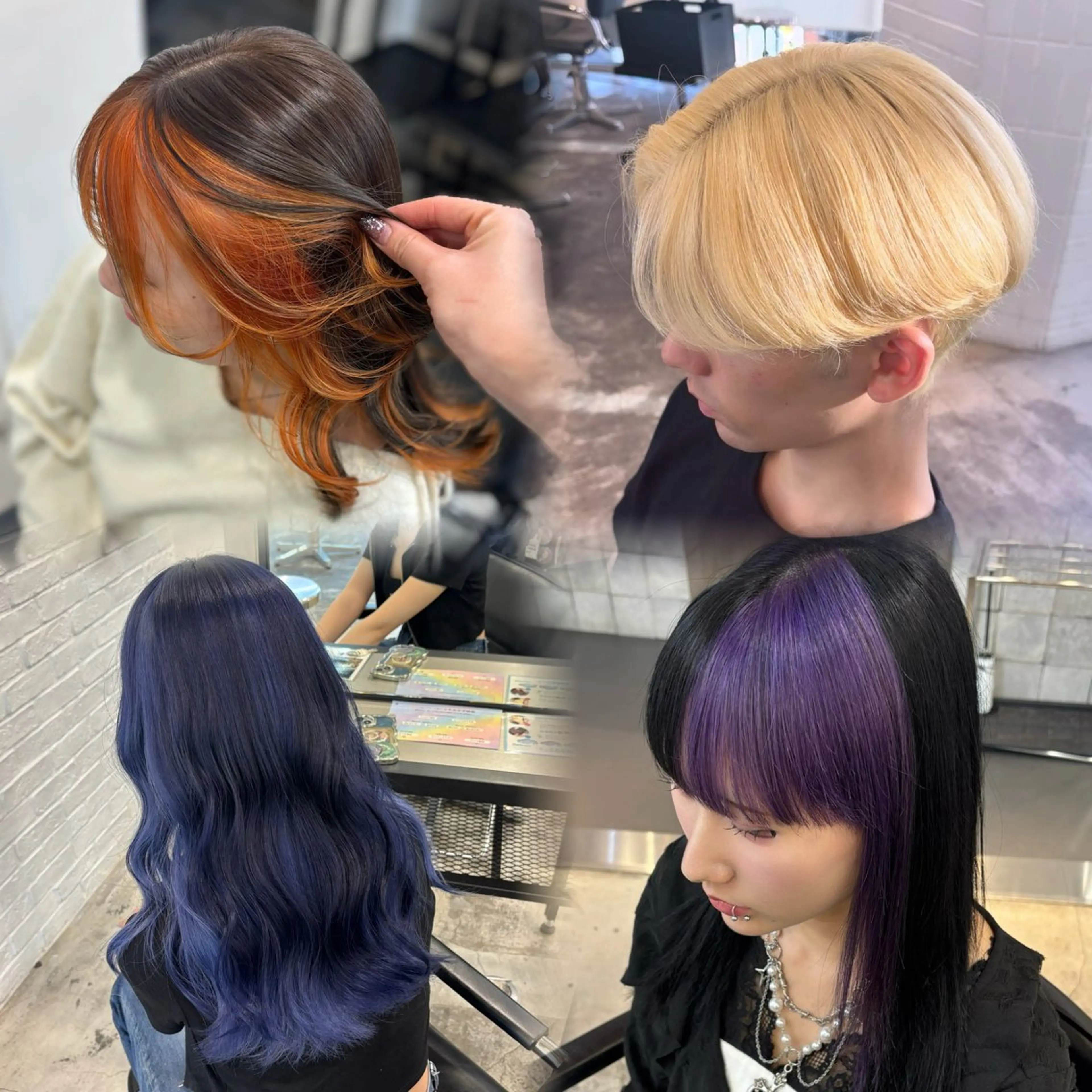 カラー ブリーチ デザインカラー ダブルカラー ラベンダーカラー ブリーチなしカラー 透明感 ハイトーン デザイン🎀💭のヘアスタイル