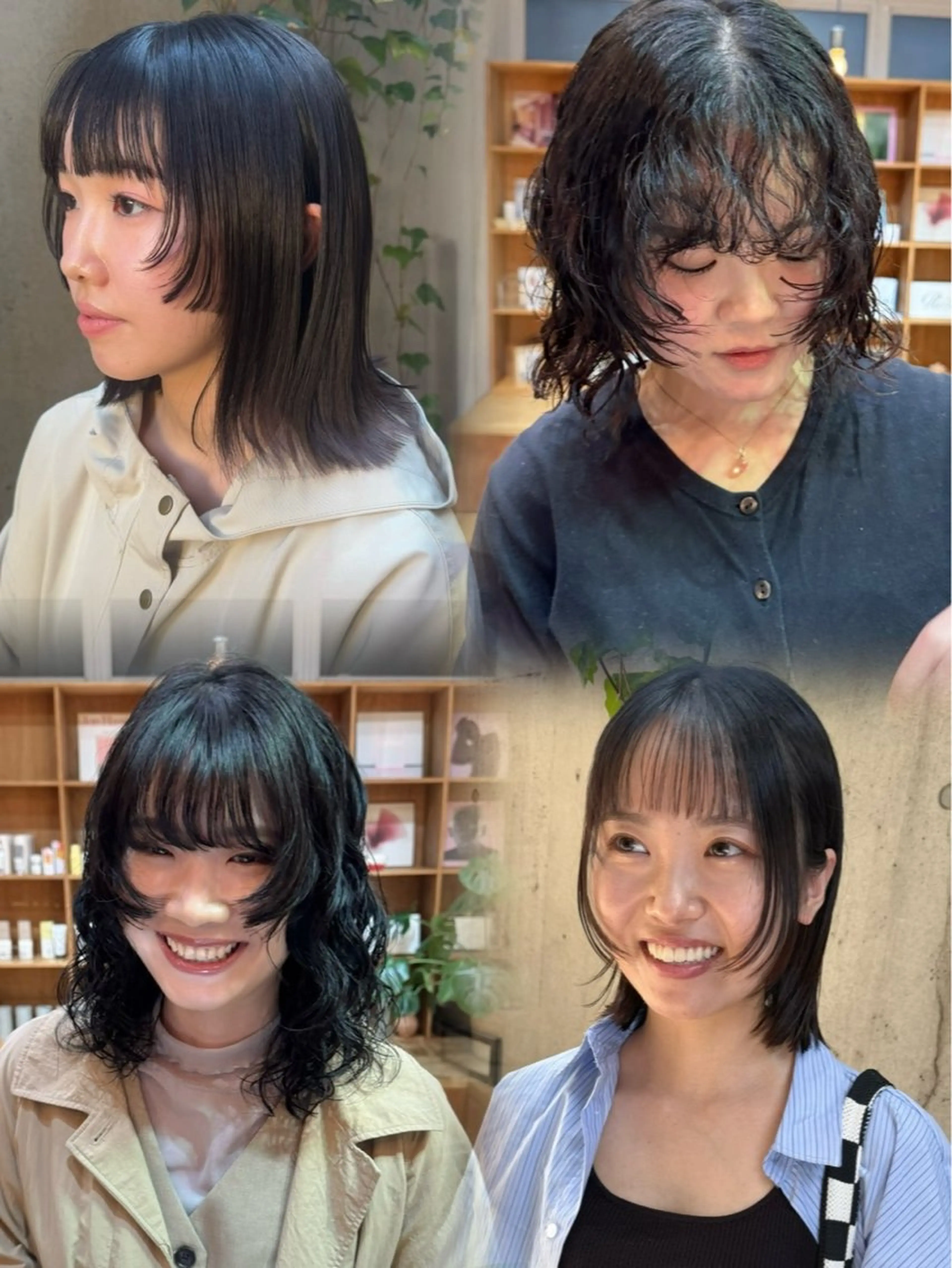 ミディアム カラー パーマ カット パーマ 大橋 芽衣のヘアスタイル