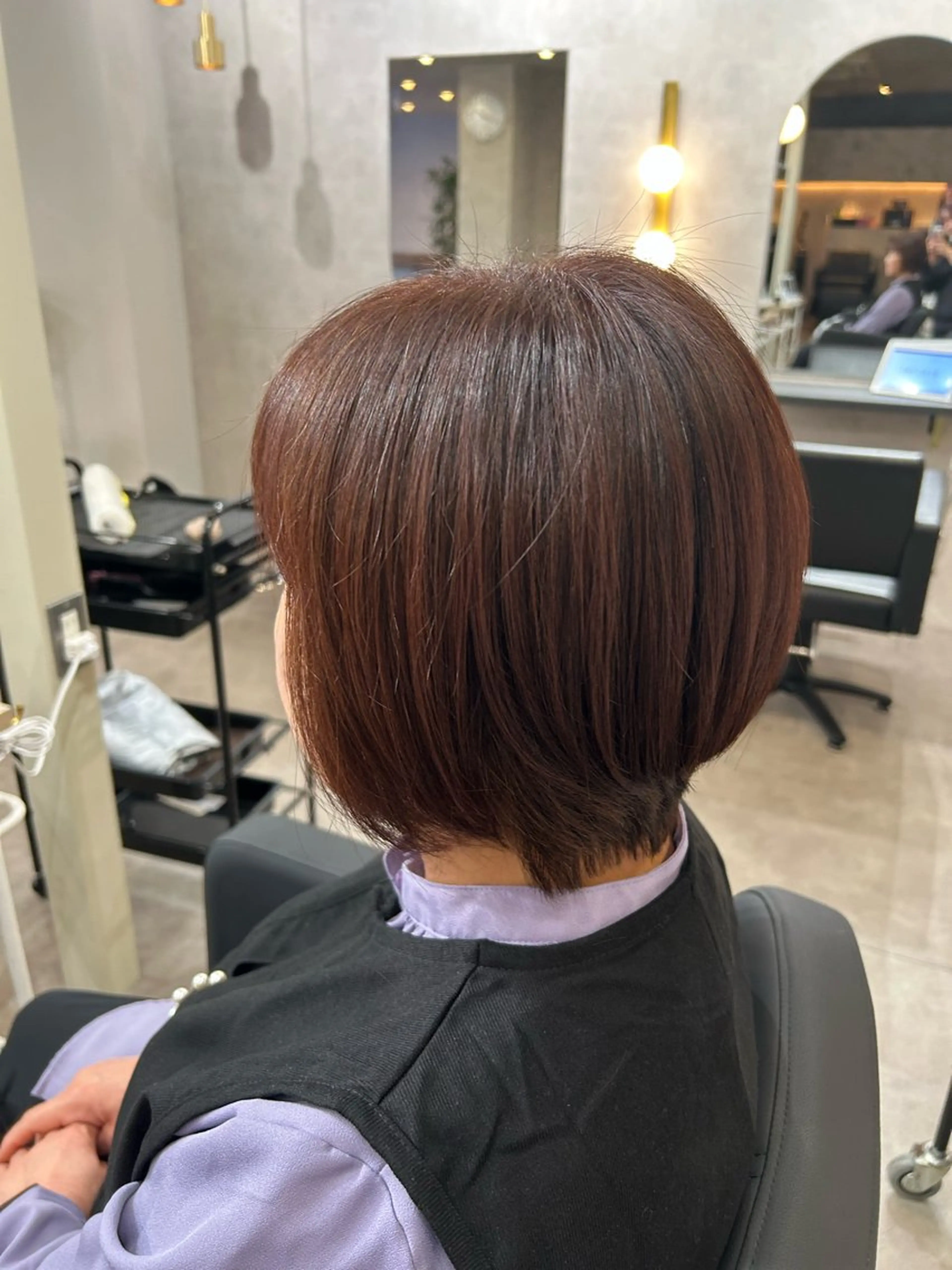 ショート ボブ くびれヘア ショートヘア カット ヘアカラー 石原 侑季のヘアスタイル