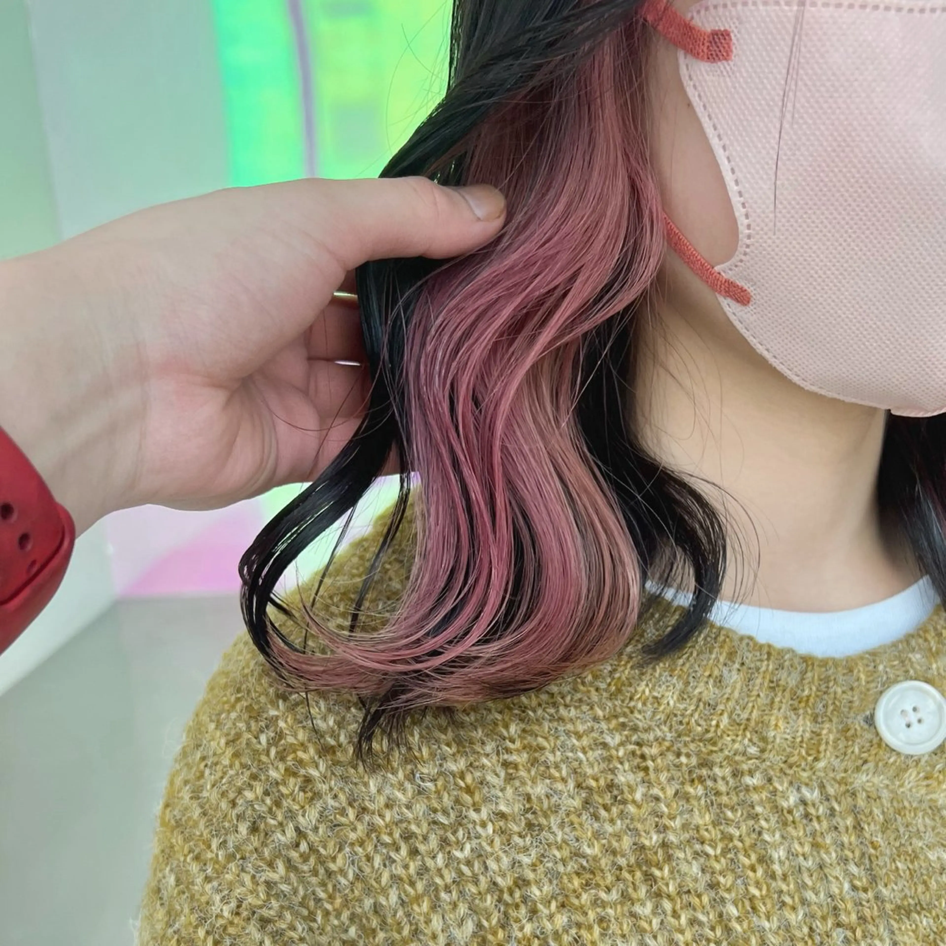 ミディアム カラー 💫トレンドパーマ 友輝💫のヘアスタイル