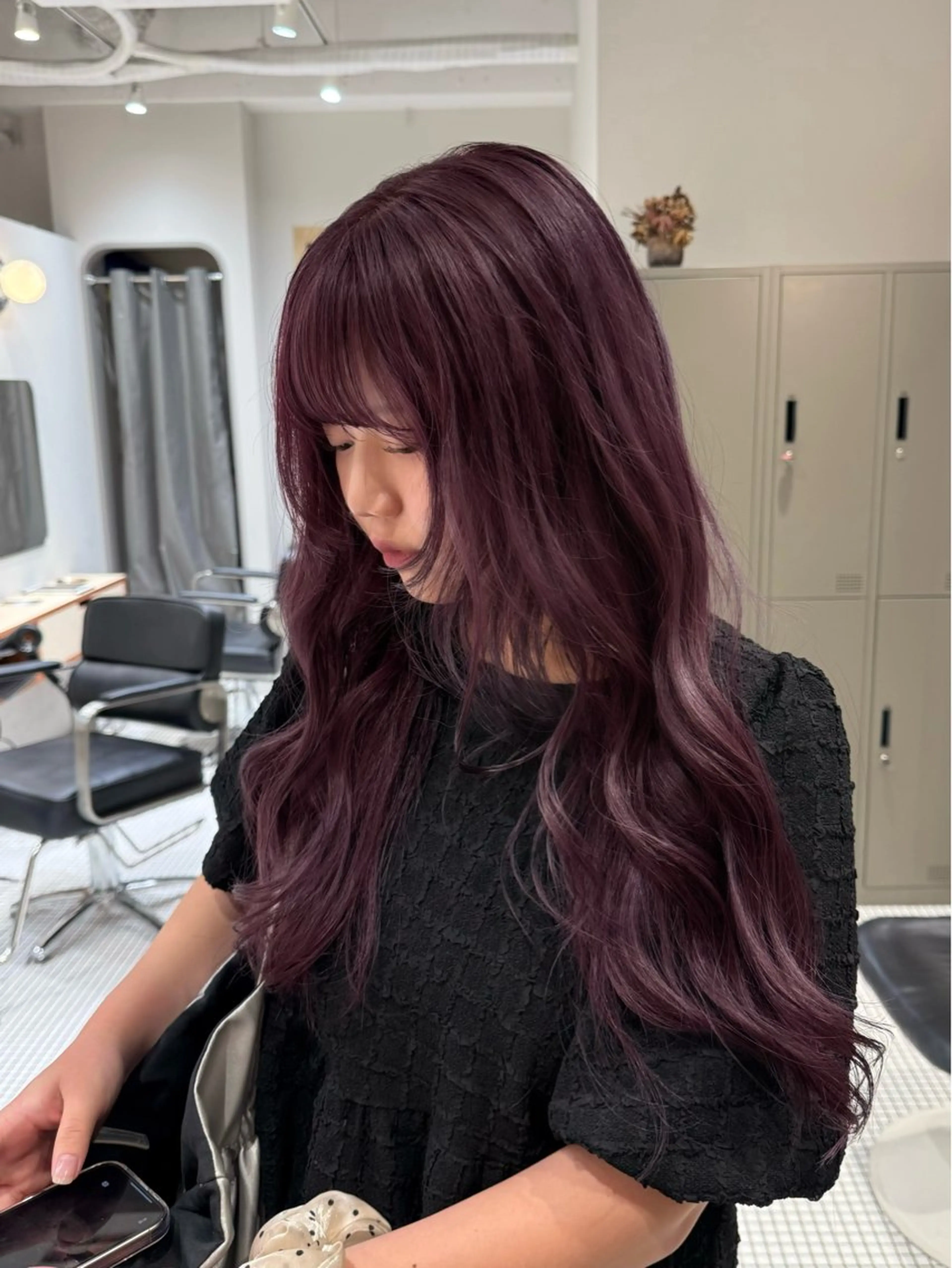 ロング カラー カット ヘアカラー トリートメント コノカ/暖色カラー/ 透明感カラーのヘアスタイル