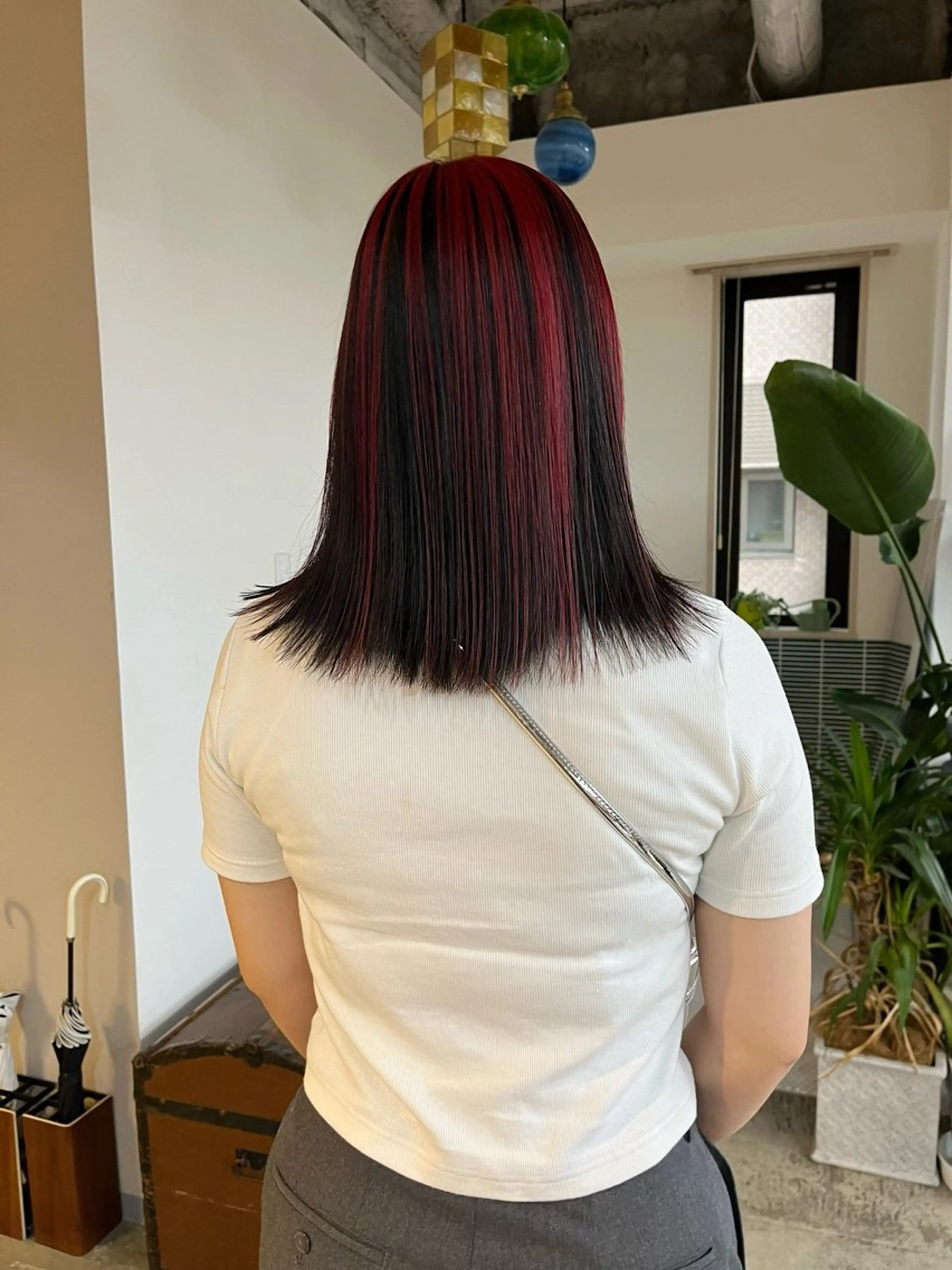 ミディアム カラー ブリーチ レッドカラー カット ヘアカラー トリートメント 🩷ハイトーン透明感 レイヤー🩷ユリカのヘアスタイル