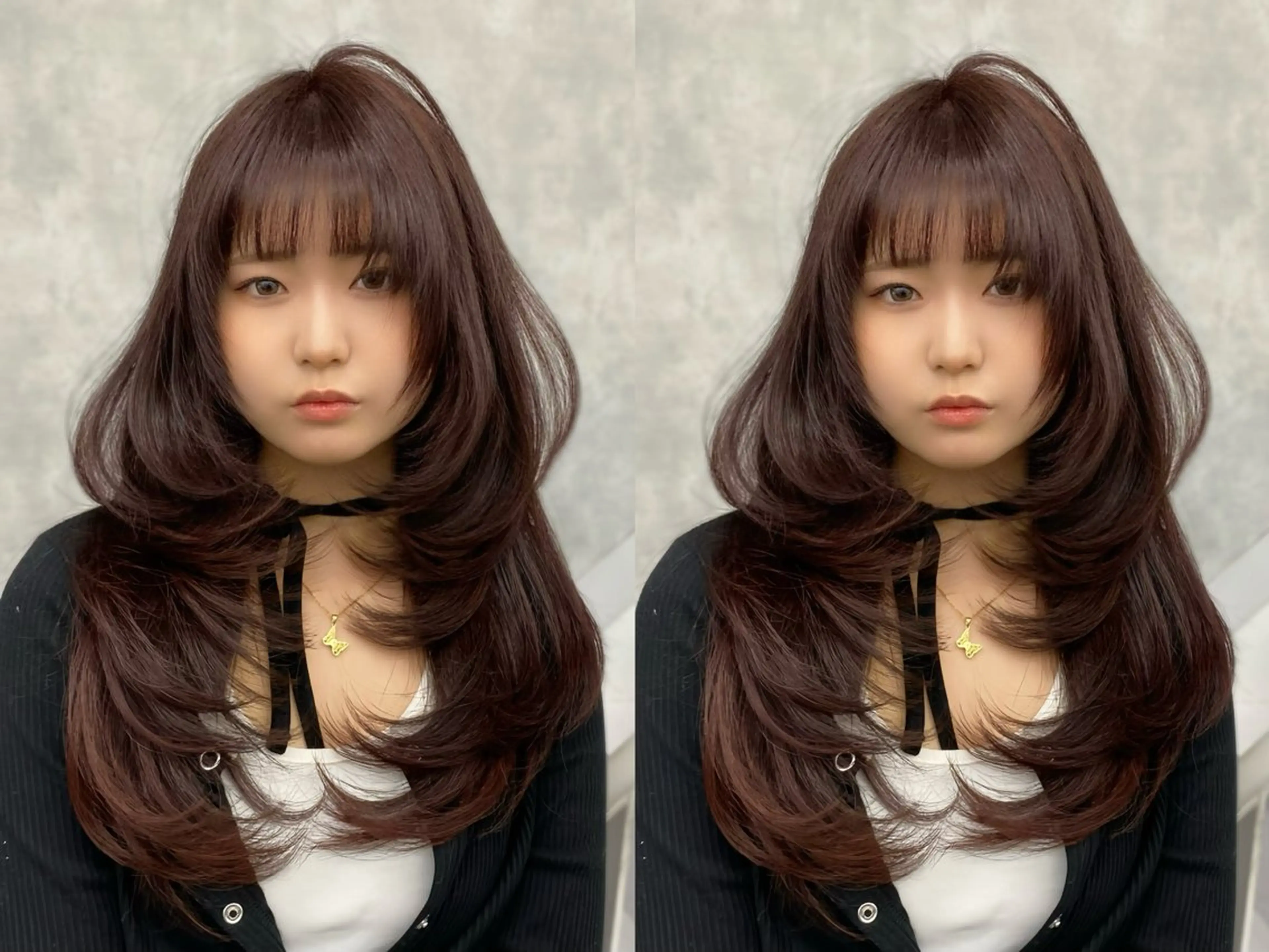 ロング カラー 韓国風ヘア レイヤーカット レイヤー/艶カラー /韓国ヘア/高松のヘアスタイル