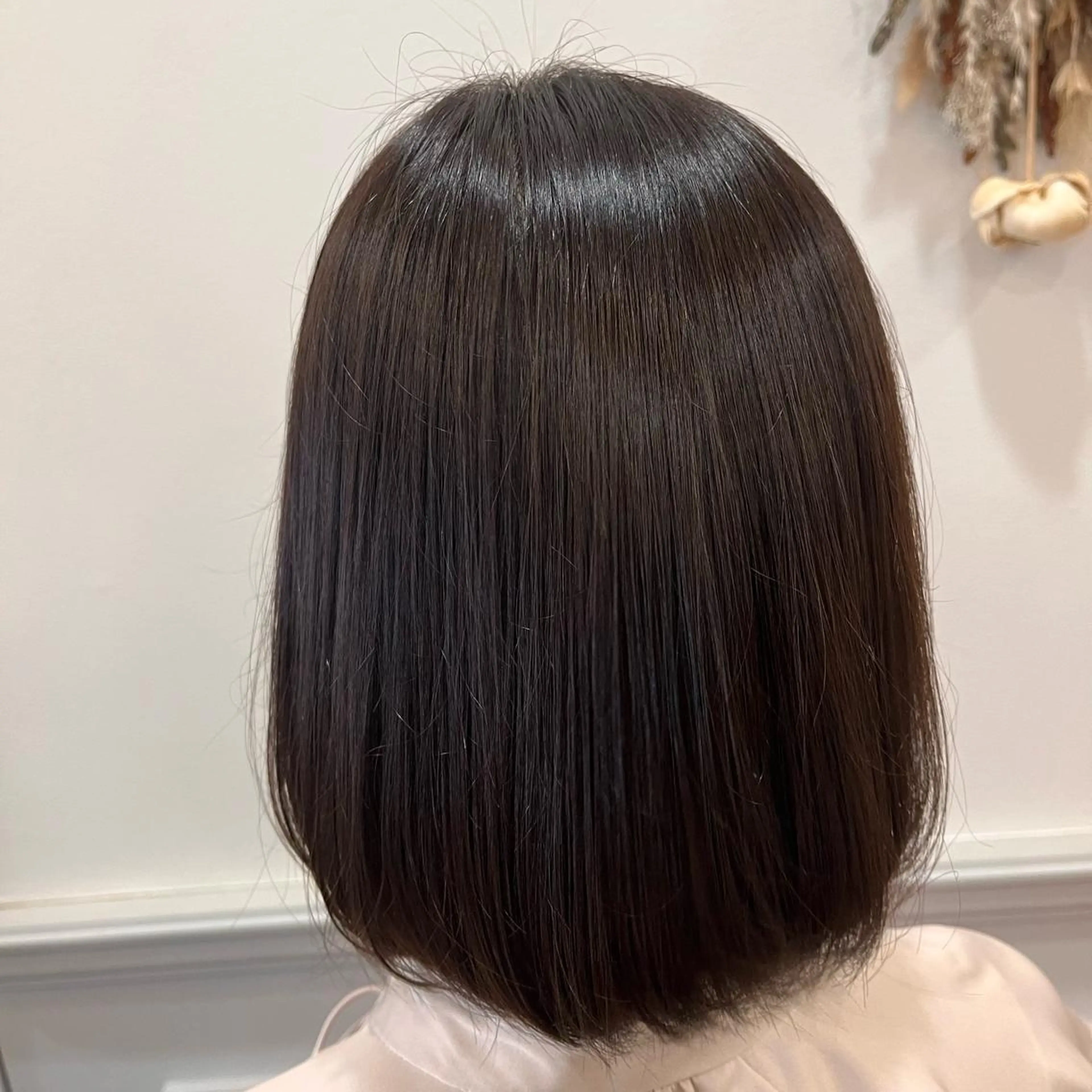 ミディアム カラー ブラウンカラー よしだ しおりのヘアスタイル