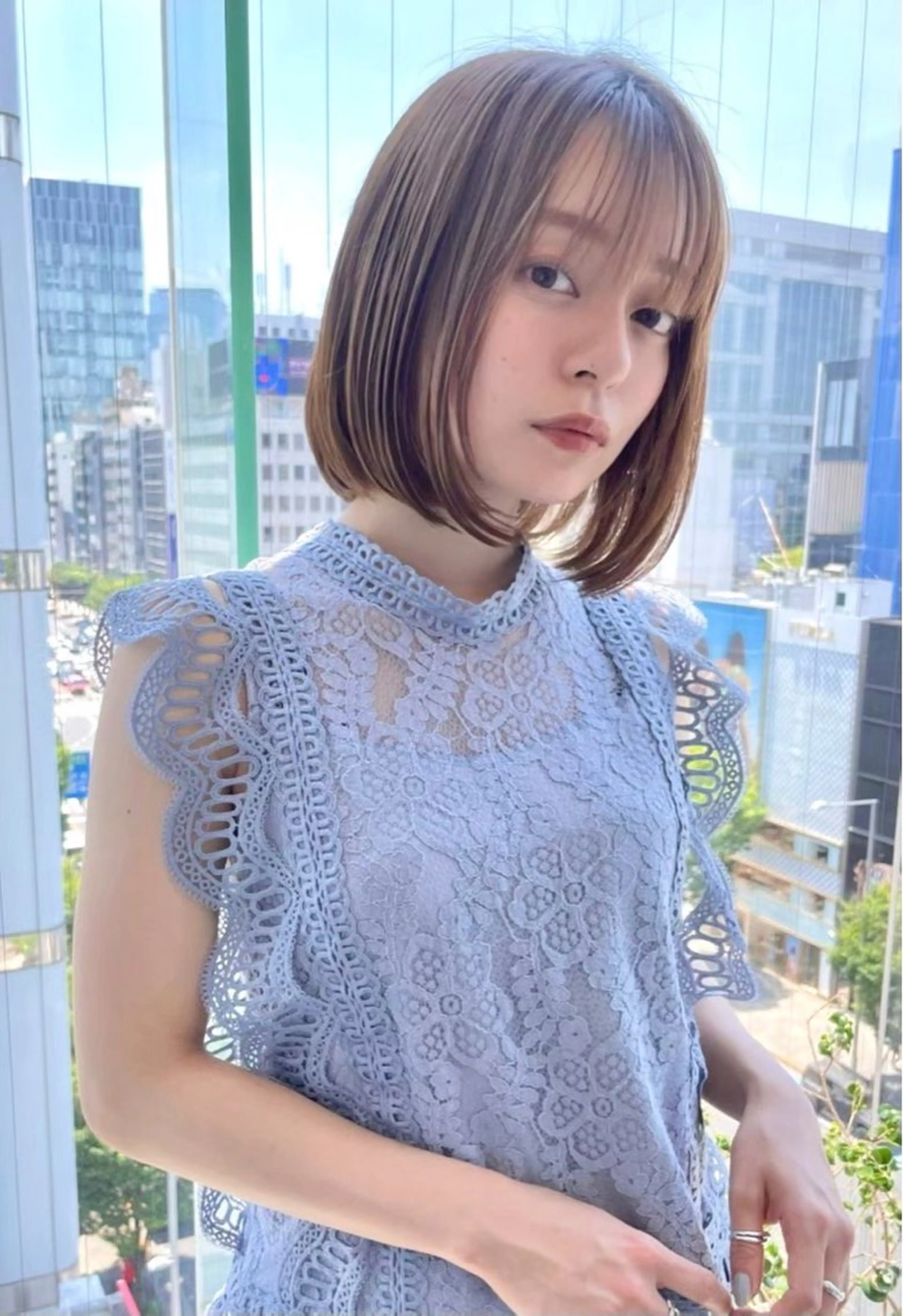 ショート カット ヘアカラー 縮毛矯正 🌹ボブ/髪質改善 韓国レイヤー🌹澤口のヘアスタイル