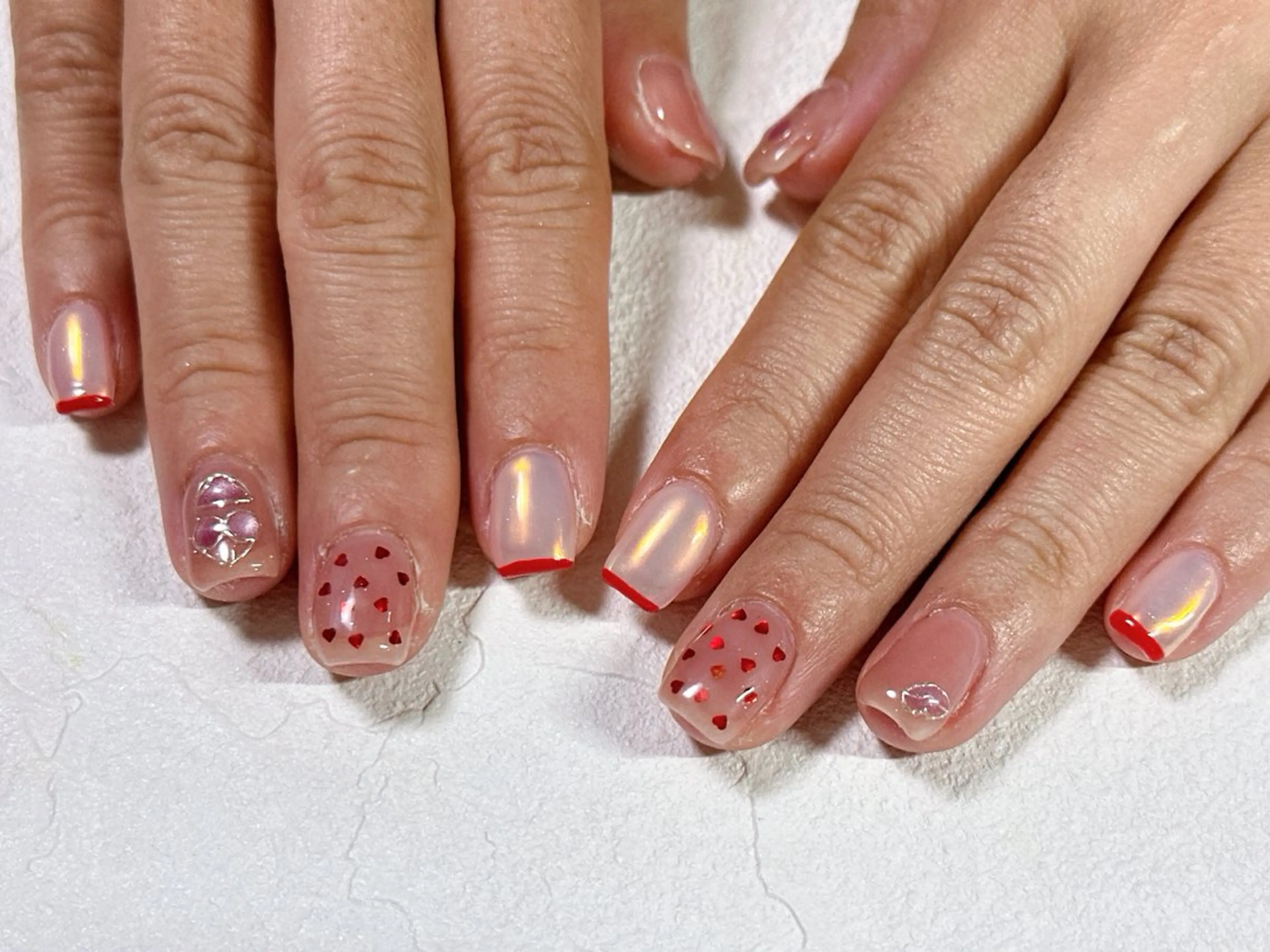 ネイル オーロラネイル フットネイル フレンチネイル ジェルネイル マグネットネイル ハンドネイル kiki nail 二子玉川のネイルデザイン