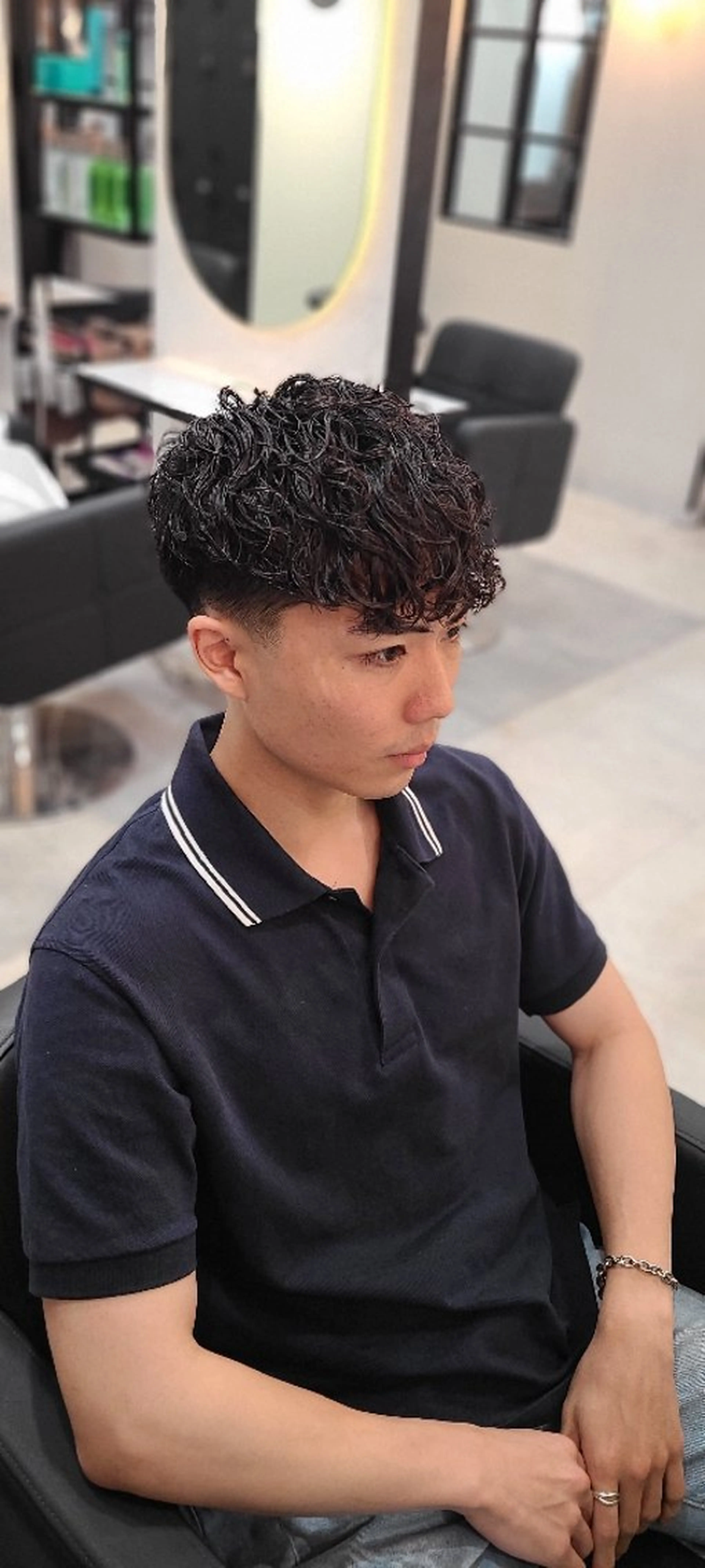 メンズ パーマ スペインカール カット パーマ ヘアセット Lapis 名古屋駅前店所属・LEN名古屋/パーマ メンズ特化美容師のヘアスタイル