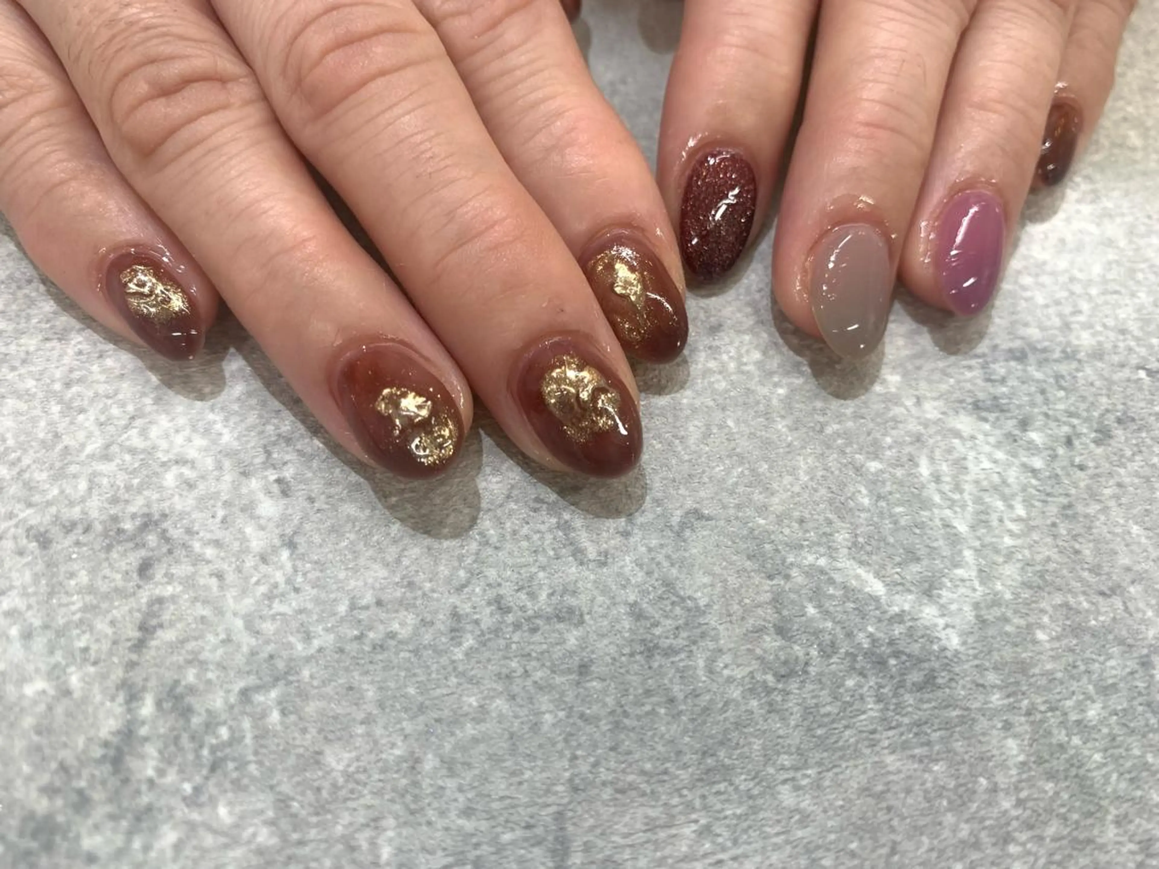 ネイル ミラーネイル ニュアンスネイル フットネイル BellFlower Nozomiのネイルデザイン