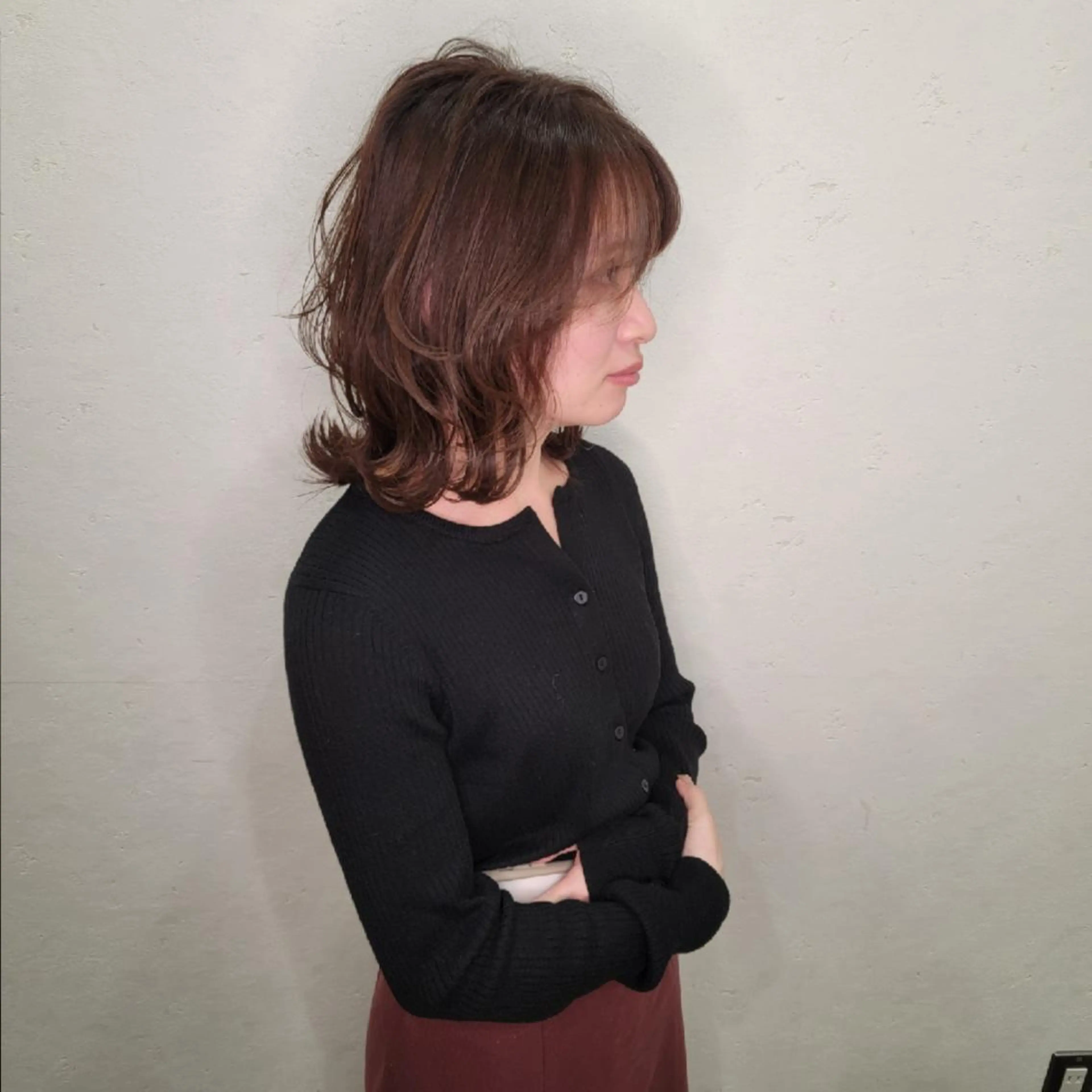 ミディアム ウルフカット 手代木 遼のヘアスタイル