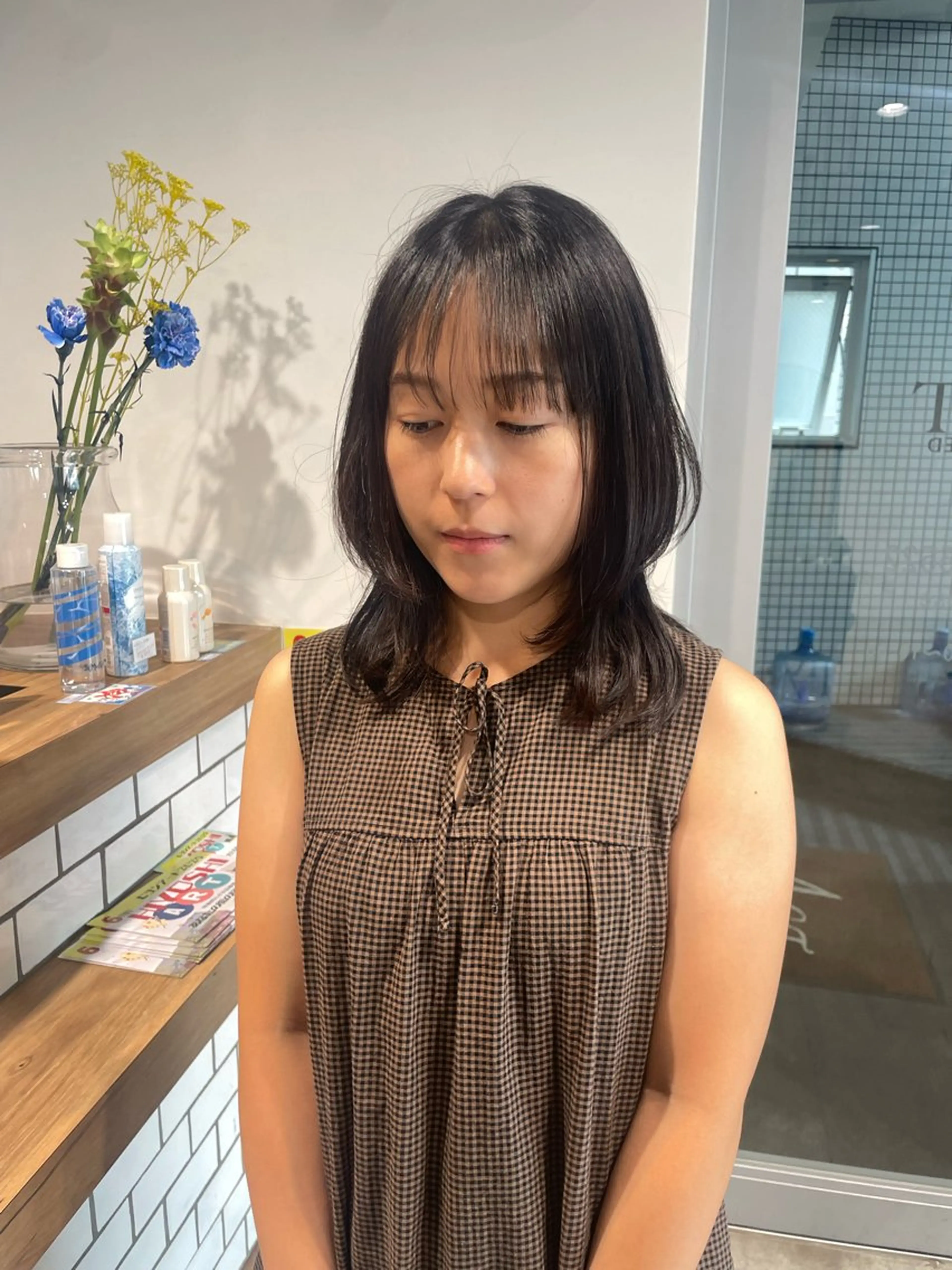 ミディアム カット ヘアカラー トリートメント 透明感カラー🪡✨ レイヤー/ rinaのヘアスタイル