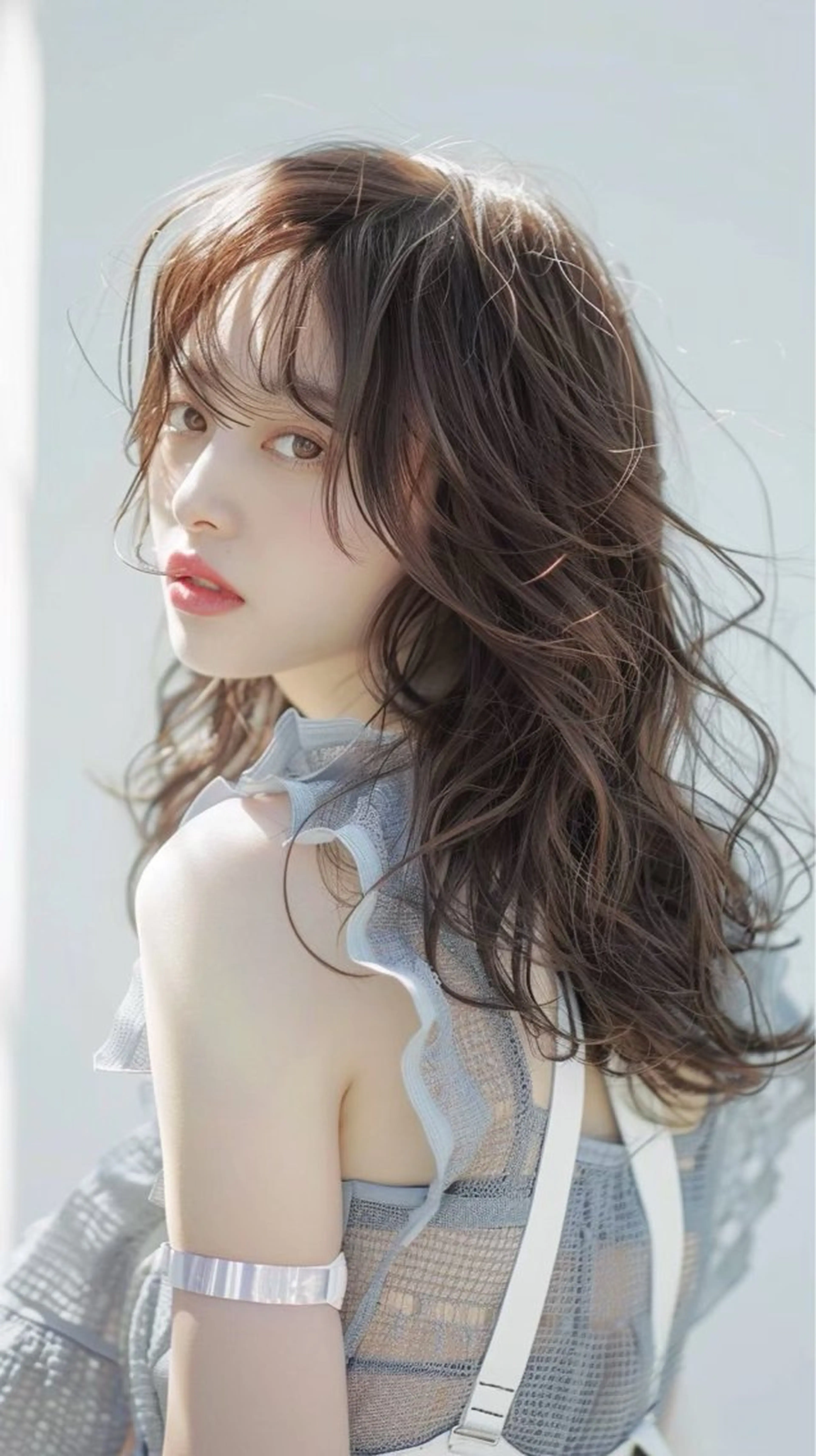 セミロング ヘアカラー 美髪改善・ 透明感カラー茉央のヘアスタイル