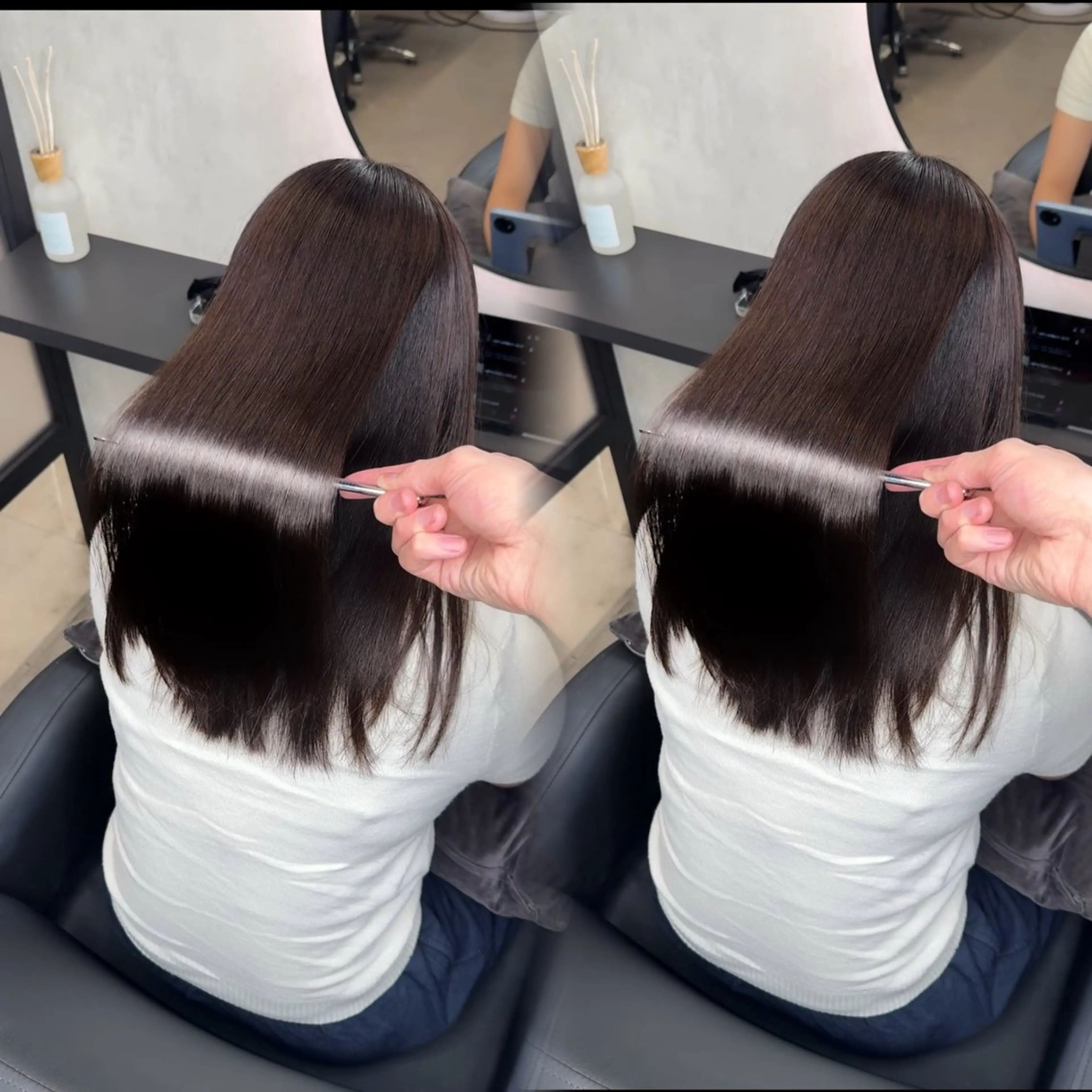 ロング カラー ヘアアレンジ カット ヘアカラー 縮毛矯正 新宿 /髪質改善/ 縮毛矯正/ヒュウガのヘアスタイル