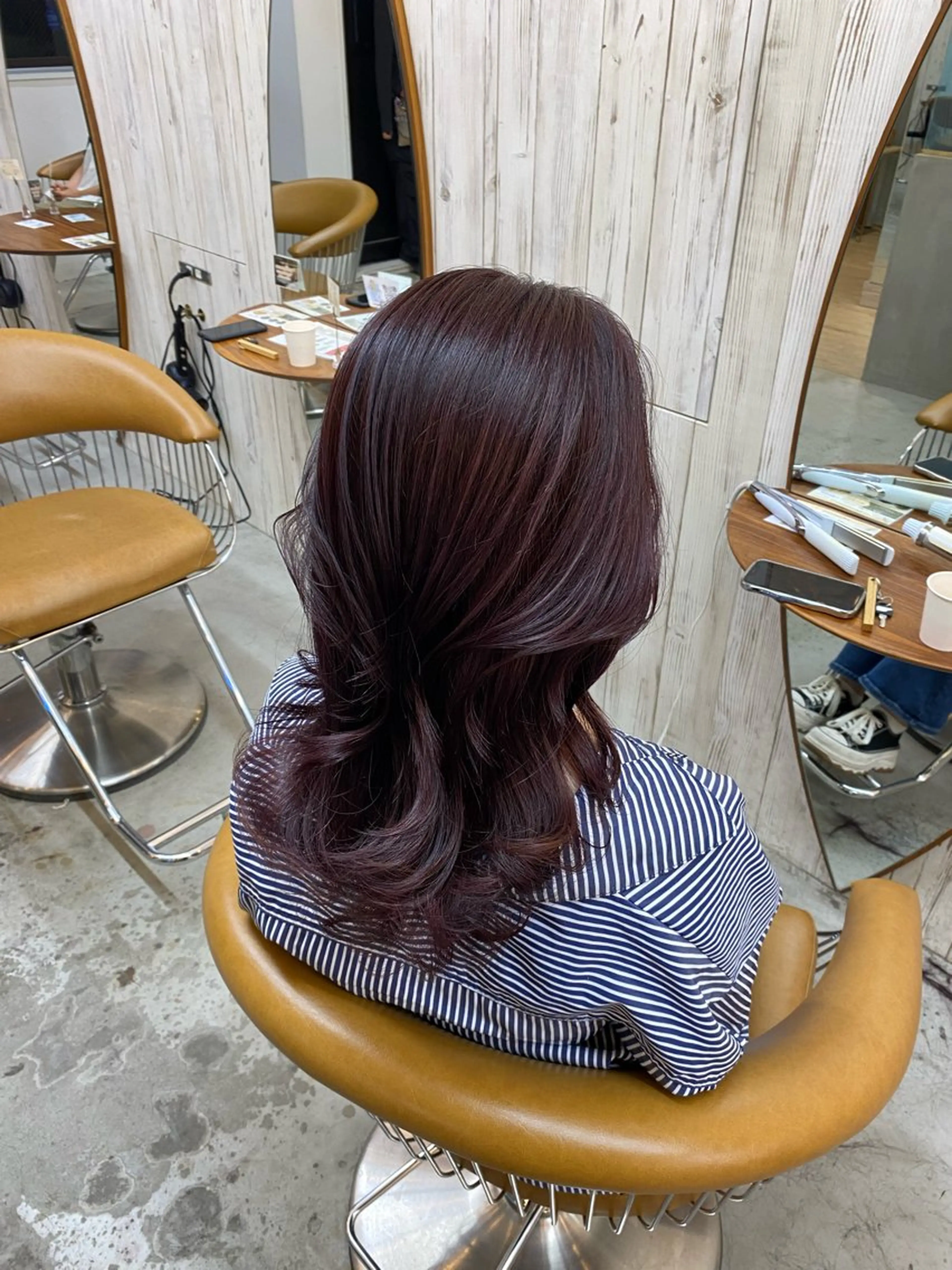 セミロング カラー 🎀縮毛矯正🎀 ツヤ髪⭐️/RUI♡のヘアスタイル