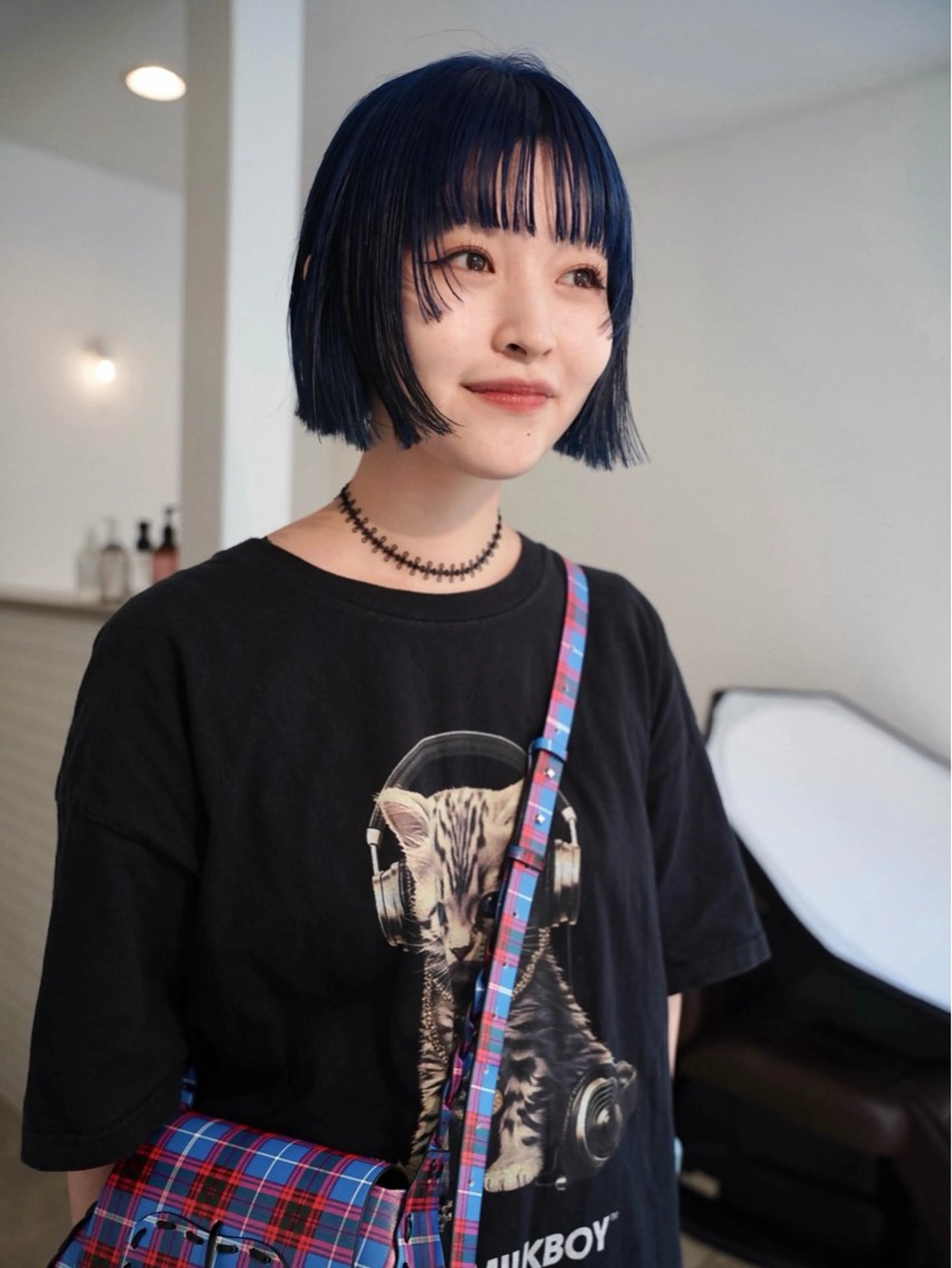 ショート カラー ブルーカラー ボブ カット ヘアカラー トリートメント ベージュデザイン パーマKaito🌸のヘアスタイル