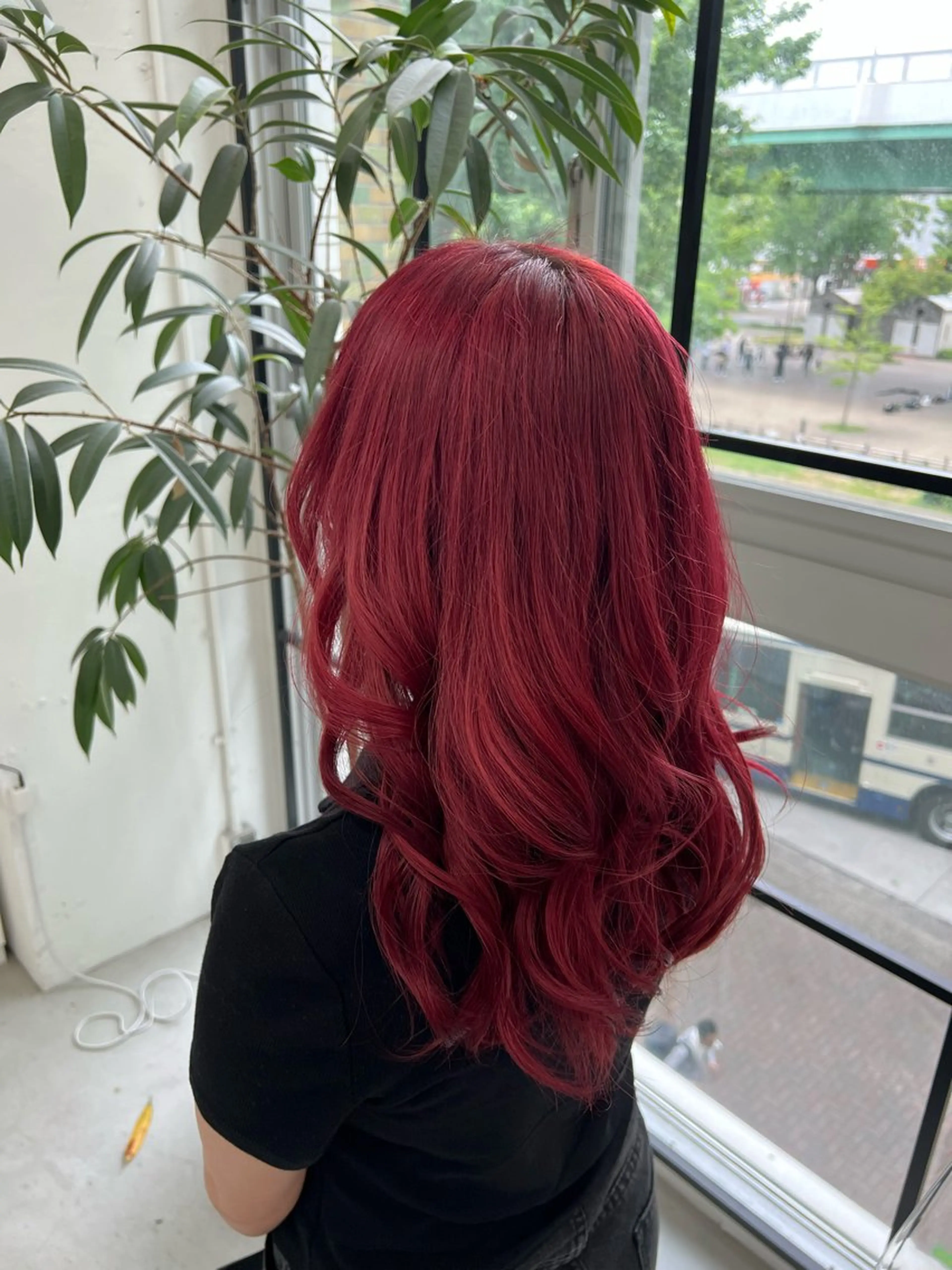 ミディアム カラー ピンクカラー レッドカラー ヘアカラー トリートメント あすか JILLSTUDIOのヘアスタイル