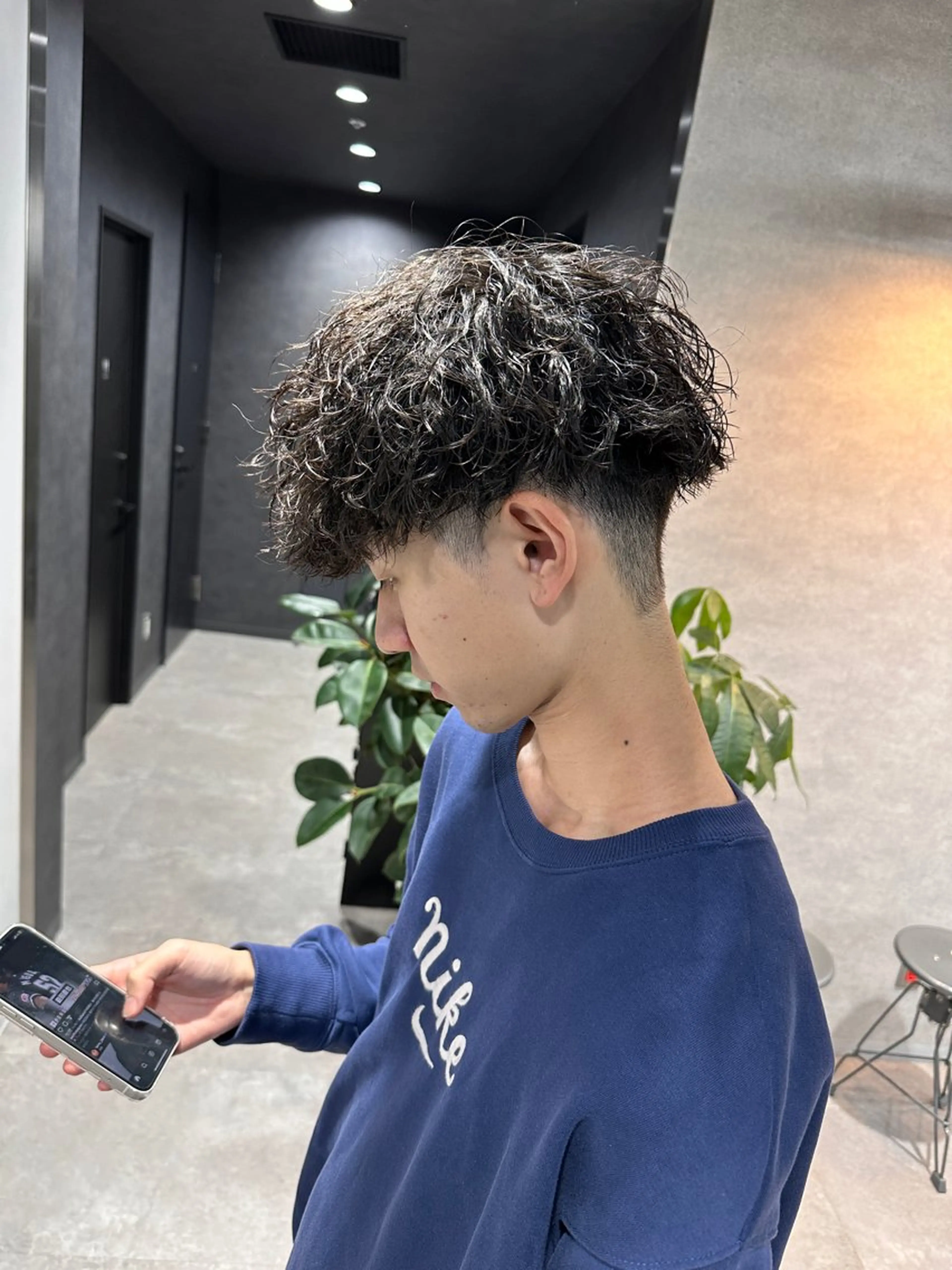 ショート パーマ メンズ 渋谷駅から徒歩1分 BLUCKメンズヘアのヘアスタイル