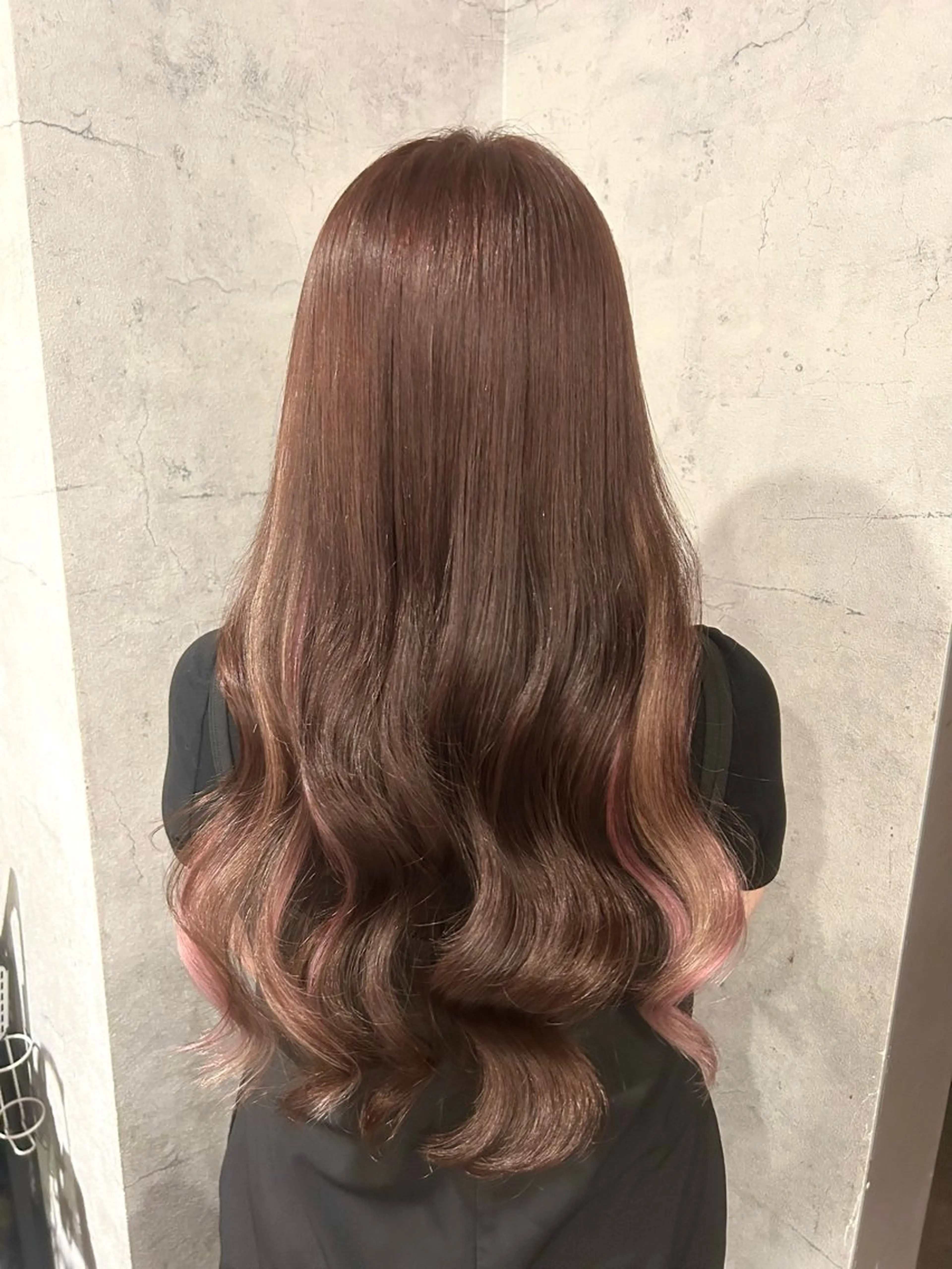 ロング カラー ブリーチ ブラウンカラー ダブルカラー ブリーチなしカラー ピンクカラー ヘアカラー パーソナルカラー 診断🍀マリンのヘアスタイル