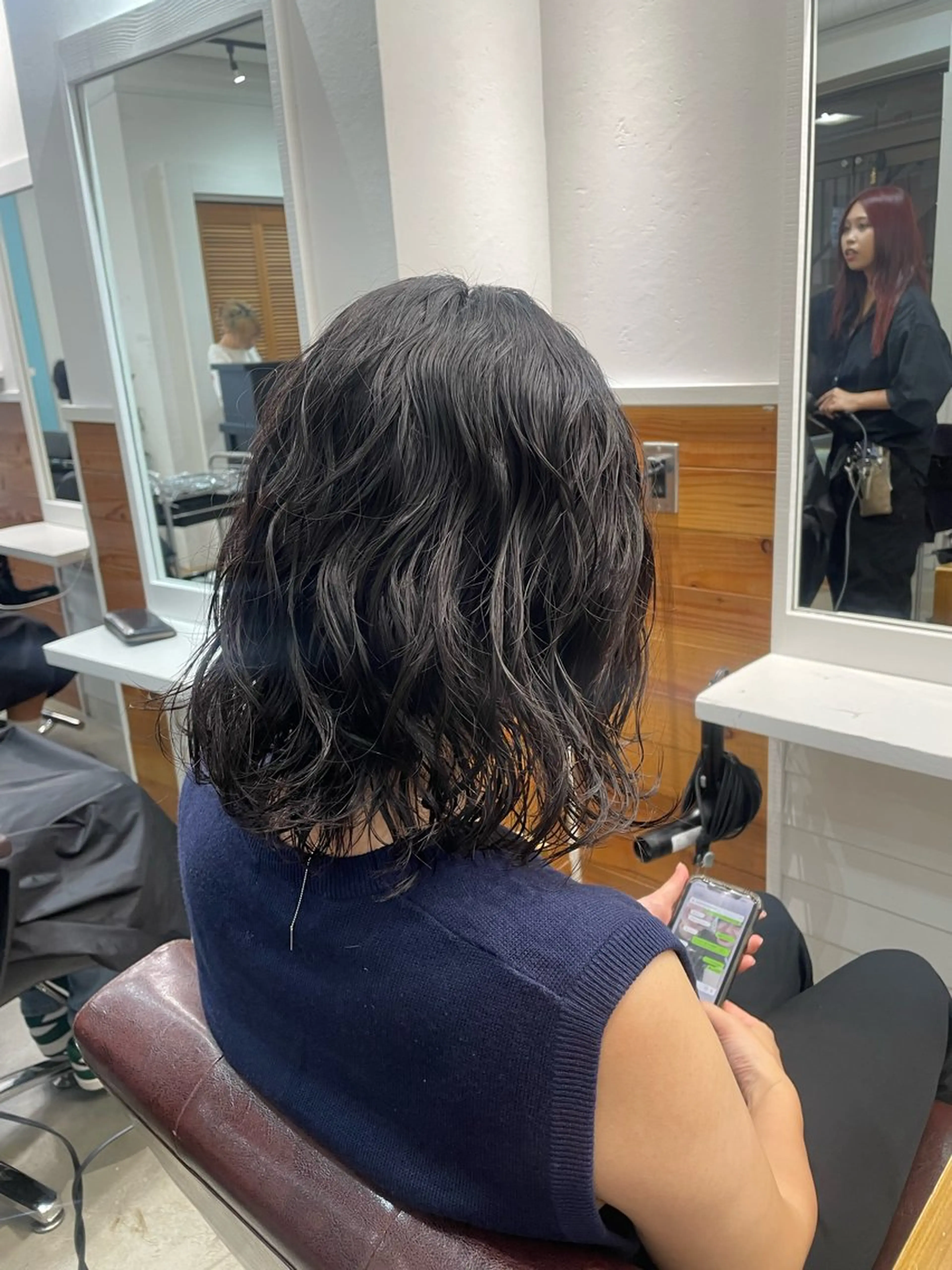 セミロング パーマ RIN／韓国ヘア レイヤーカットのヘアスタイル