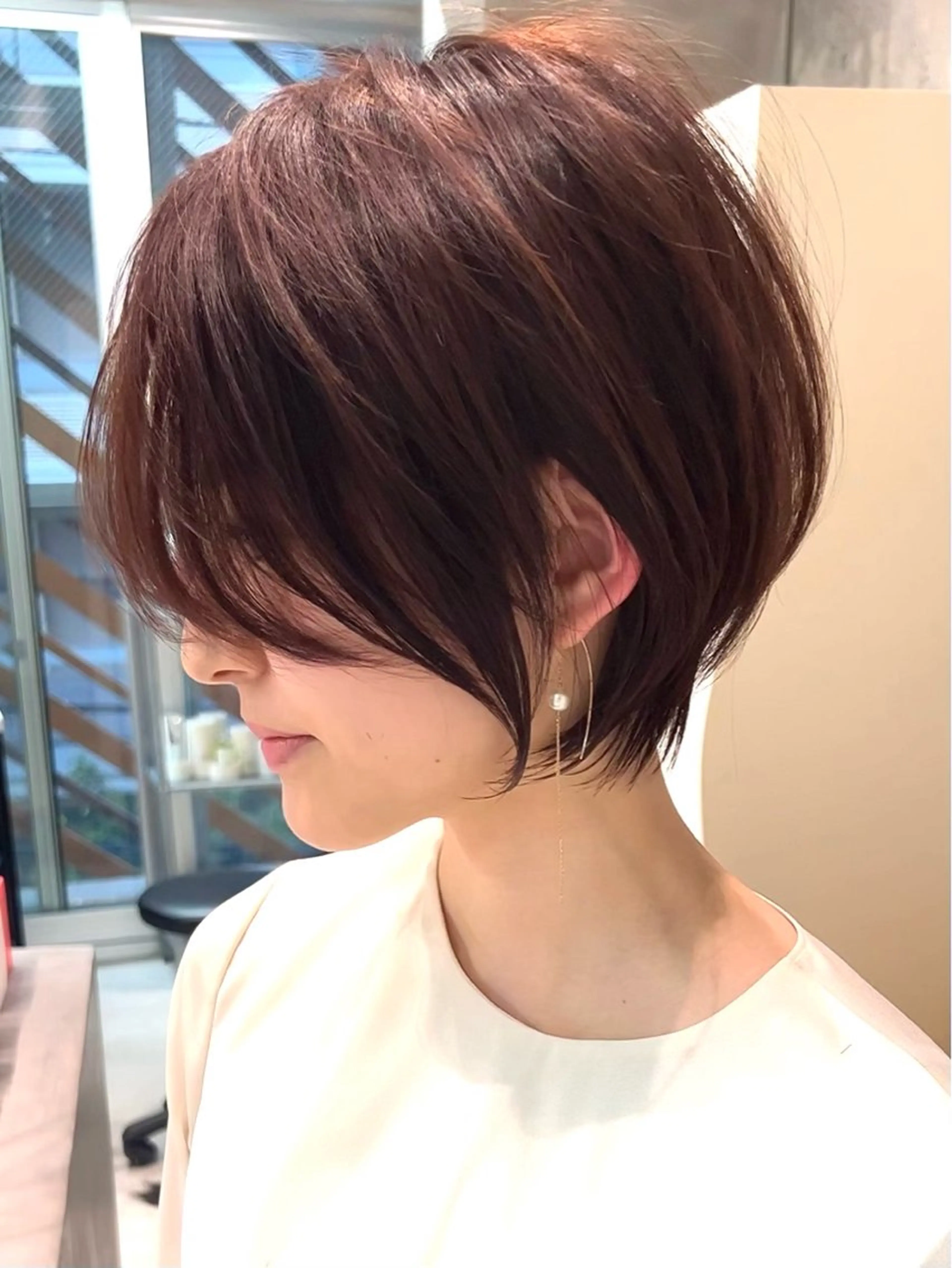 ショート カラー 縮毛矯正/ボブ 新宿/ショート/航輝のヘアスタイル