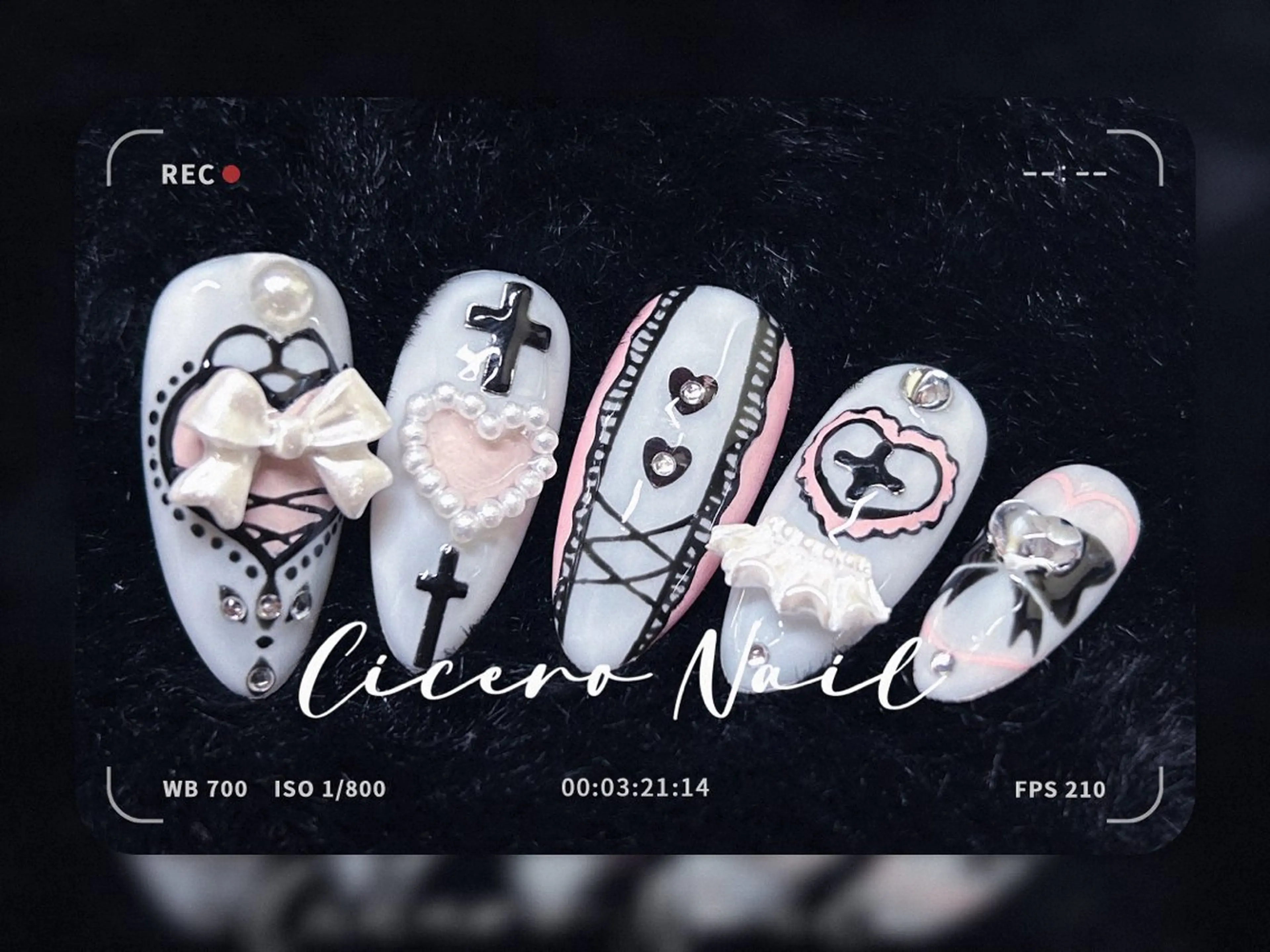 ネイル ハート ピンク リボン Cicero Nailのネイルデザイン