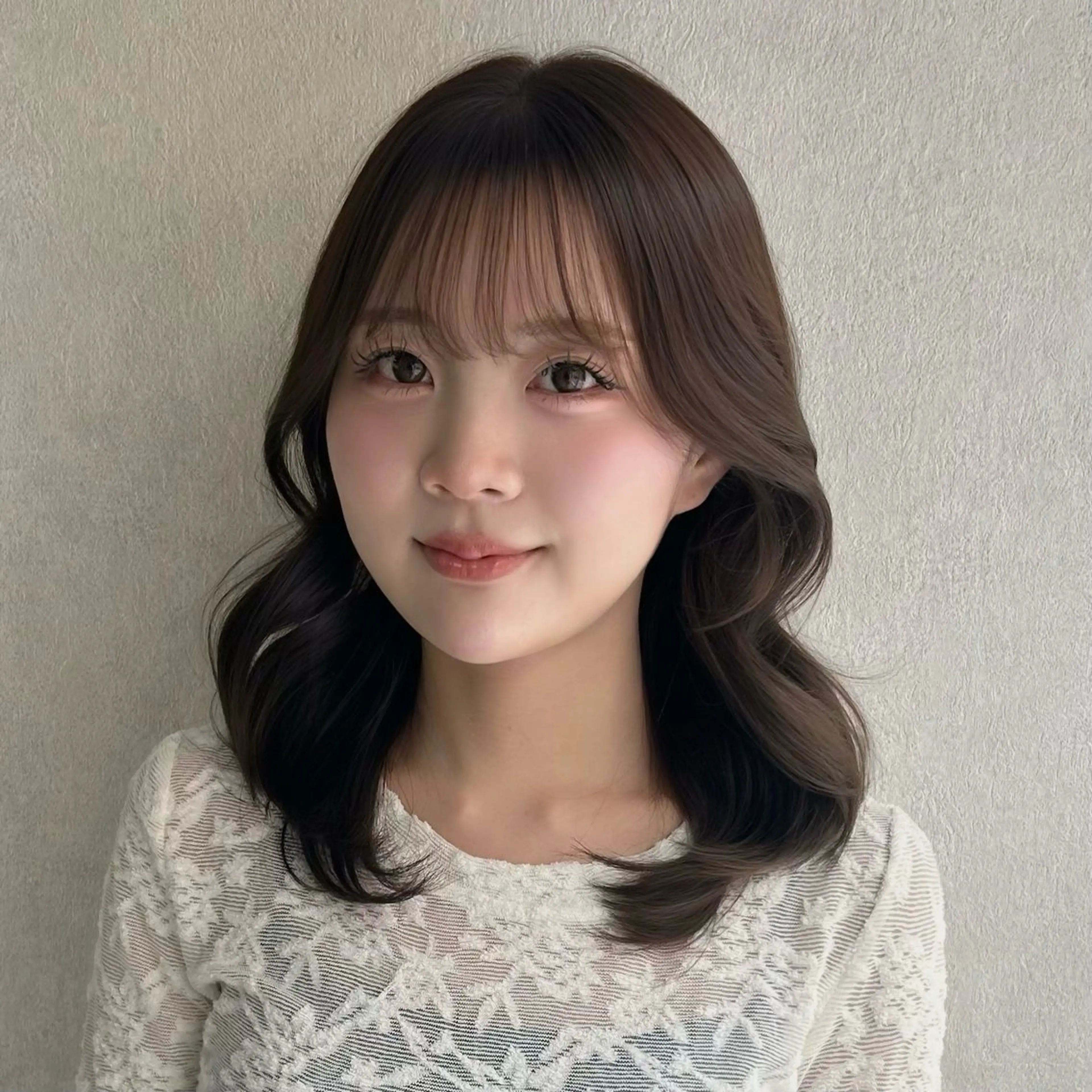 ミディアム カラー ヘアアレンジ カット 縮毛矯正 トリートメント 韓国ヘア×髪質 改善🇰🇷シオリのヘアスタイル