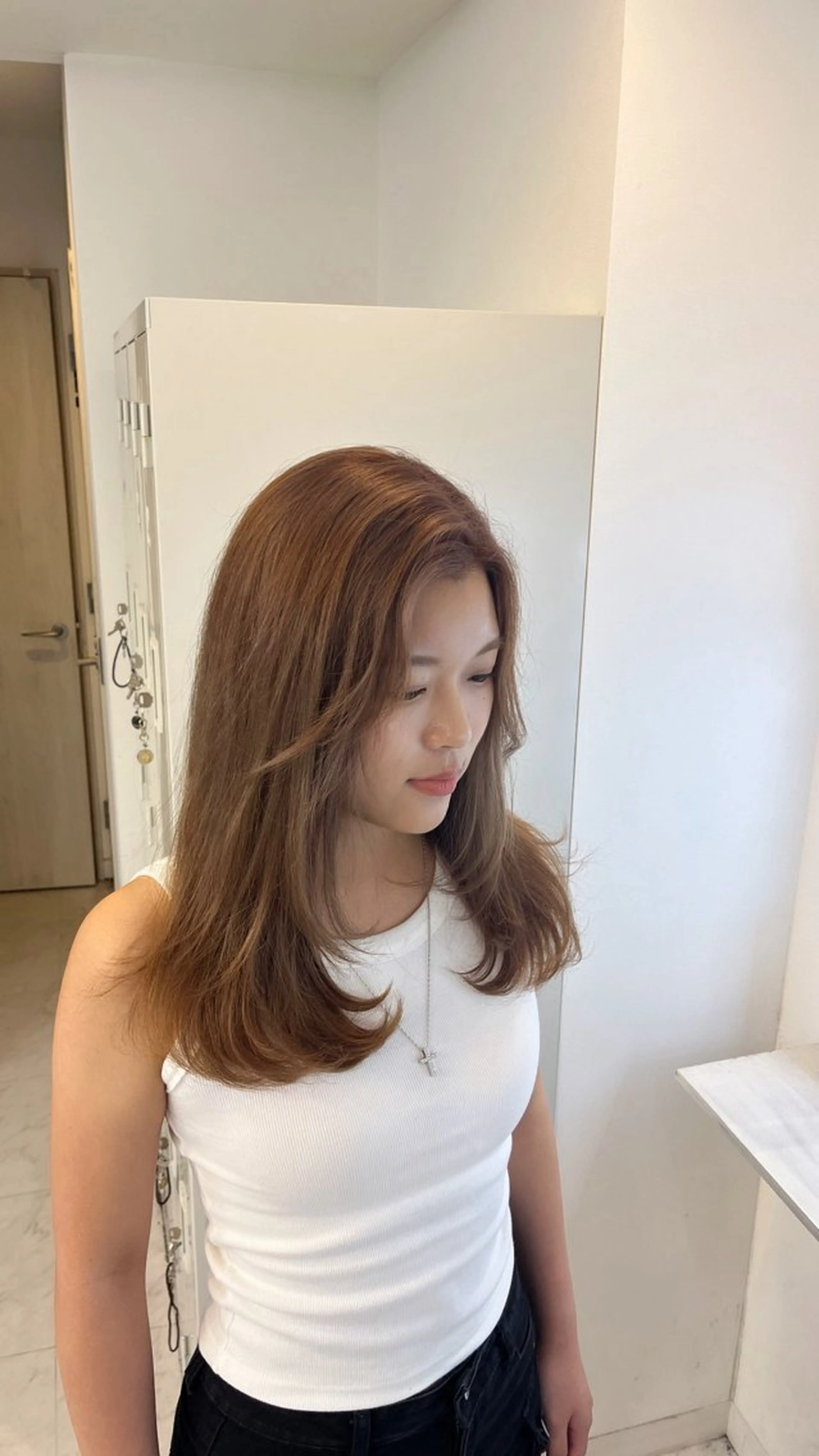 ロング カラー 髪質改善×韓国 レイヤー ひかるのヘアスタイル